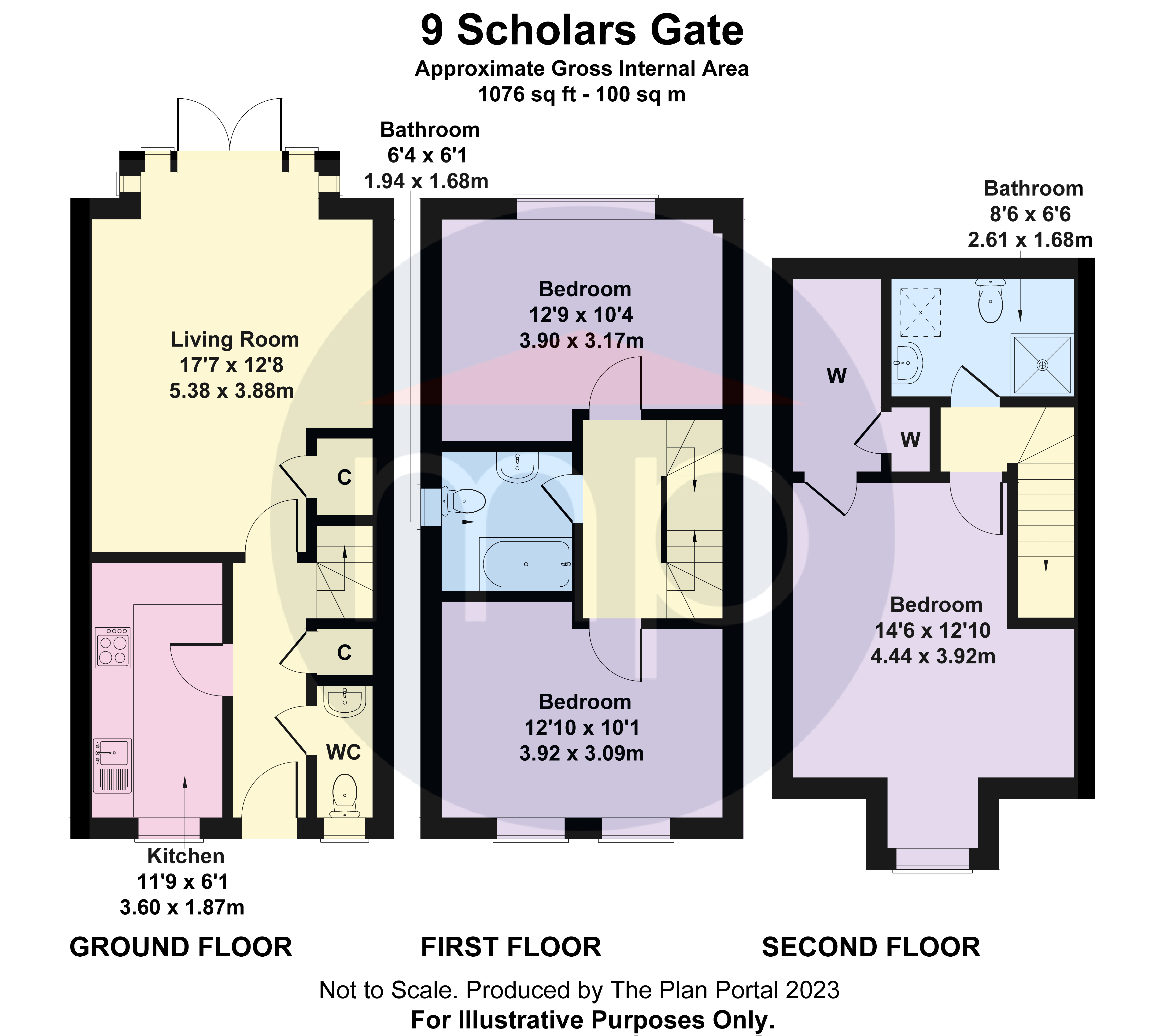3 bed house for sale in Scholars Gate, Guisborough - Property floorplan