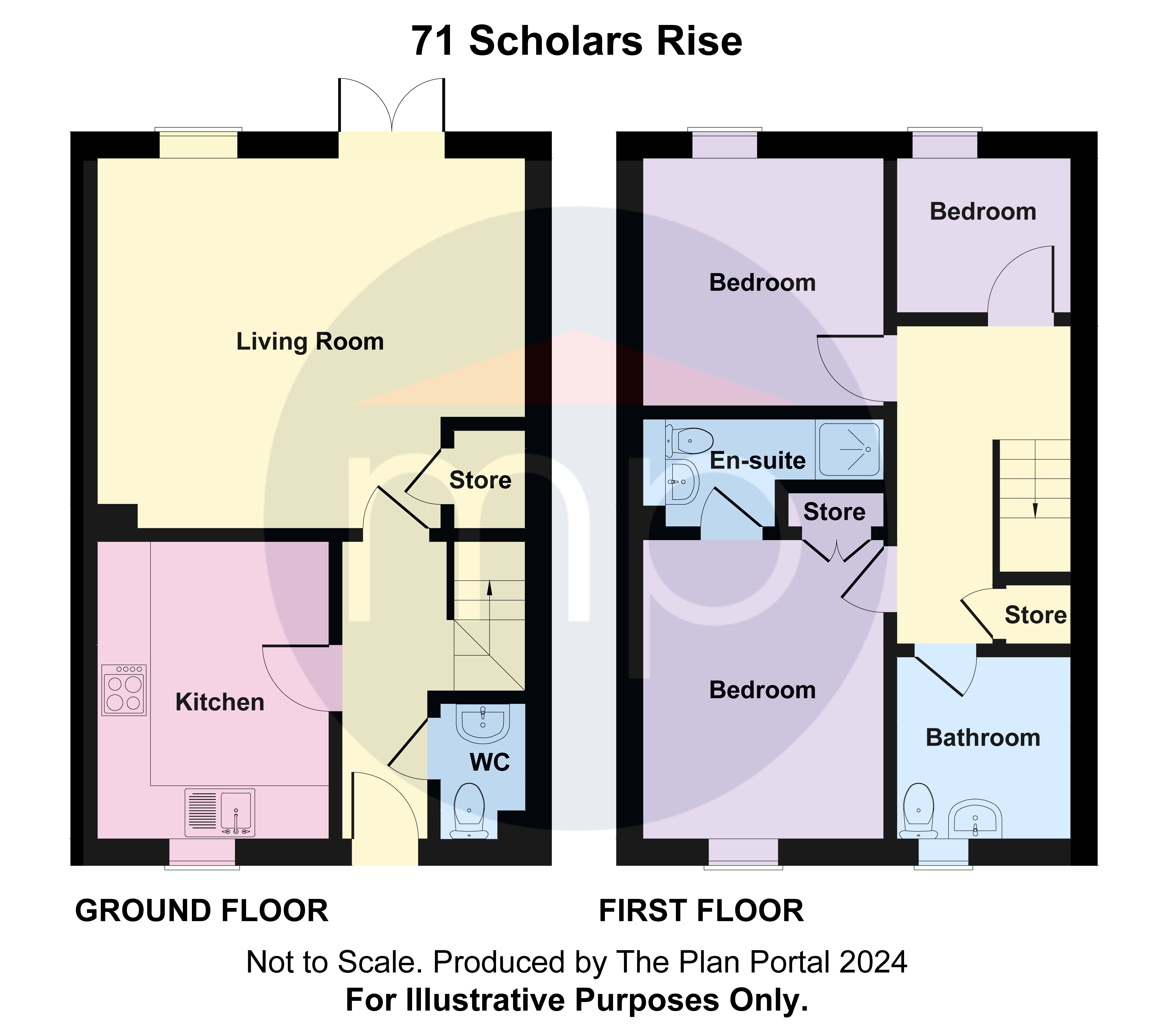 3 bed house for sale in Scholars Rise, The Oval - Property floorplan
