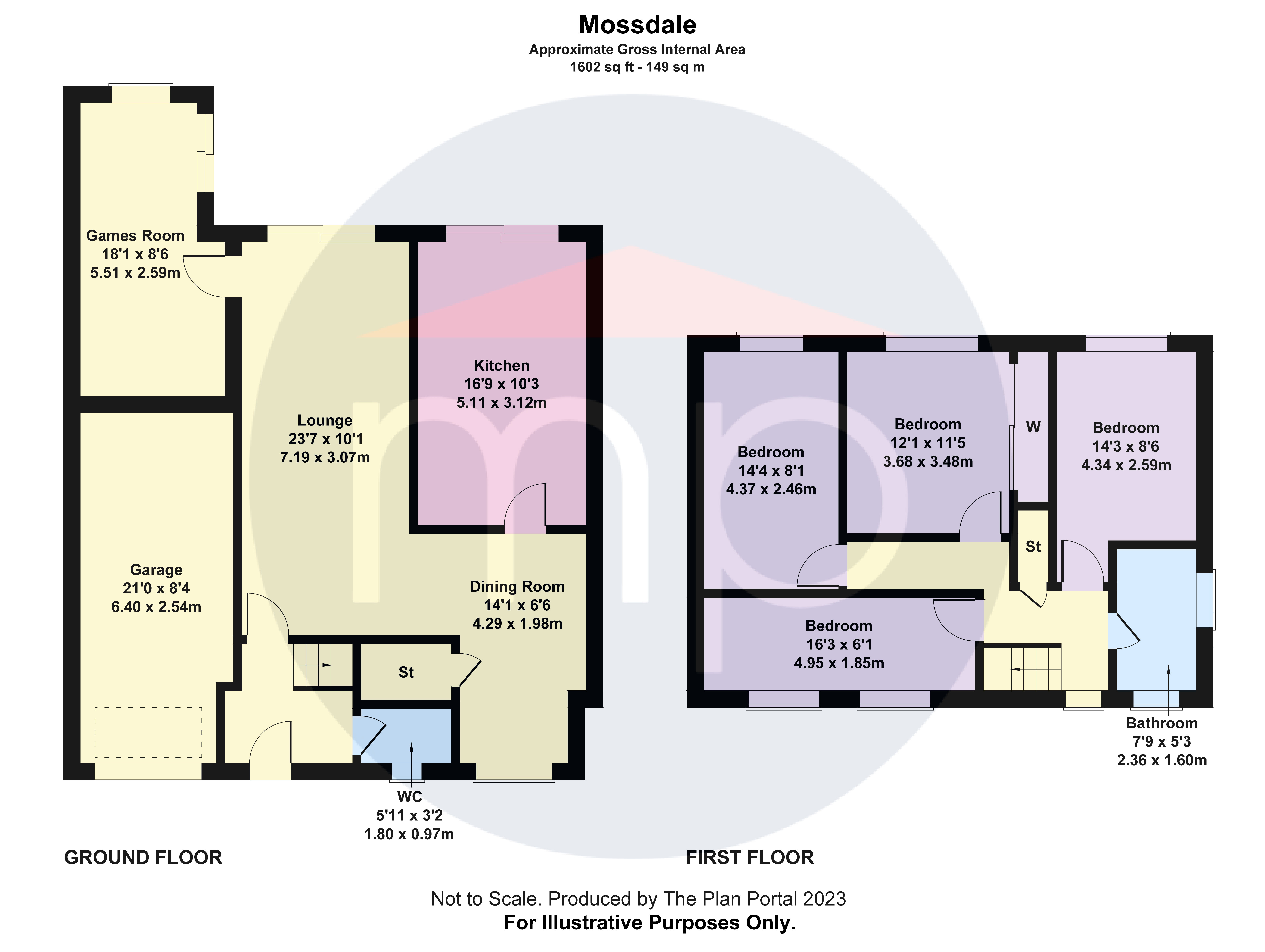 4 bed house for sale in Mossdale Grove, Guisborough - Property floorplan