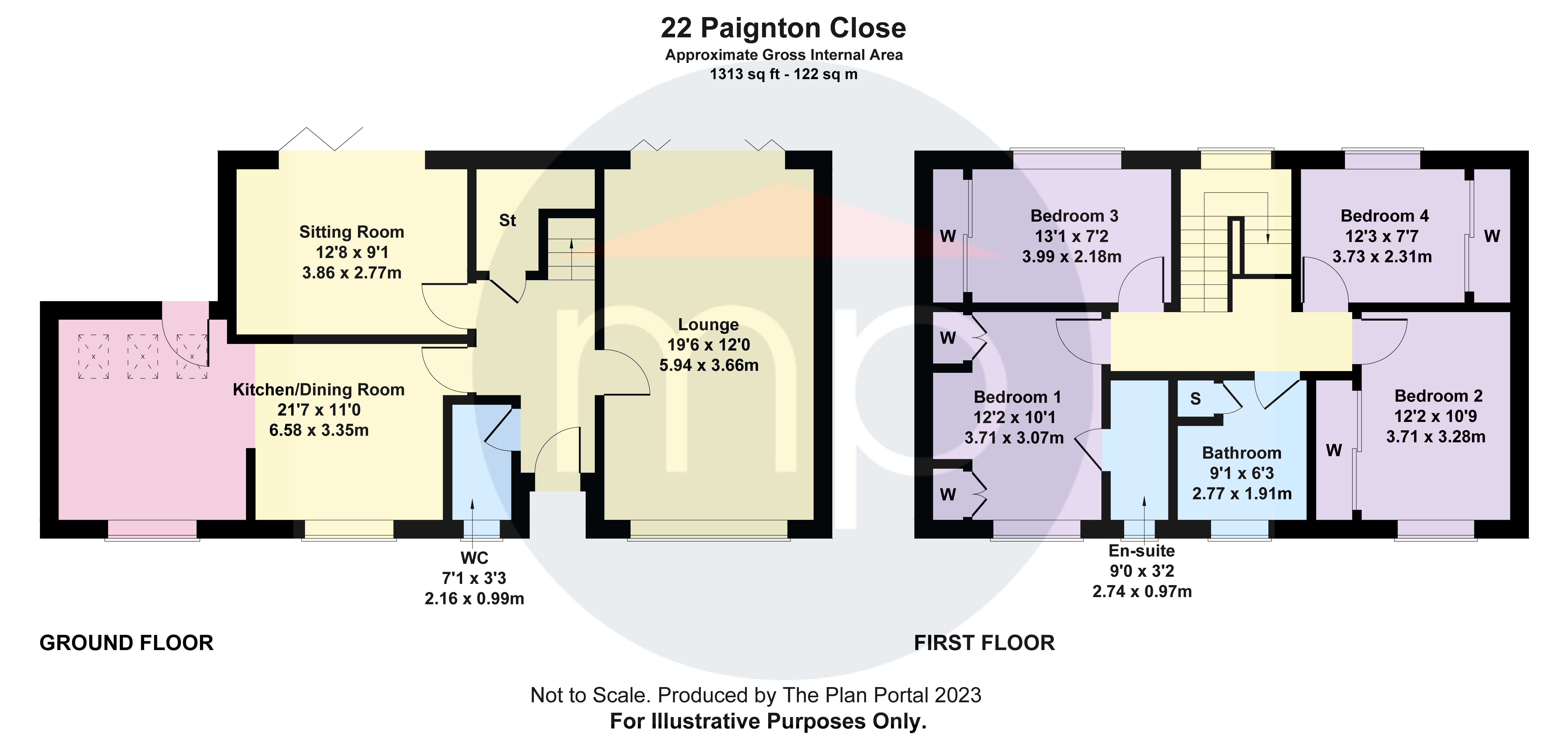 4 bed house for sale in Paignton Close, Tollesby Hall - Property floorplan