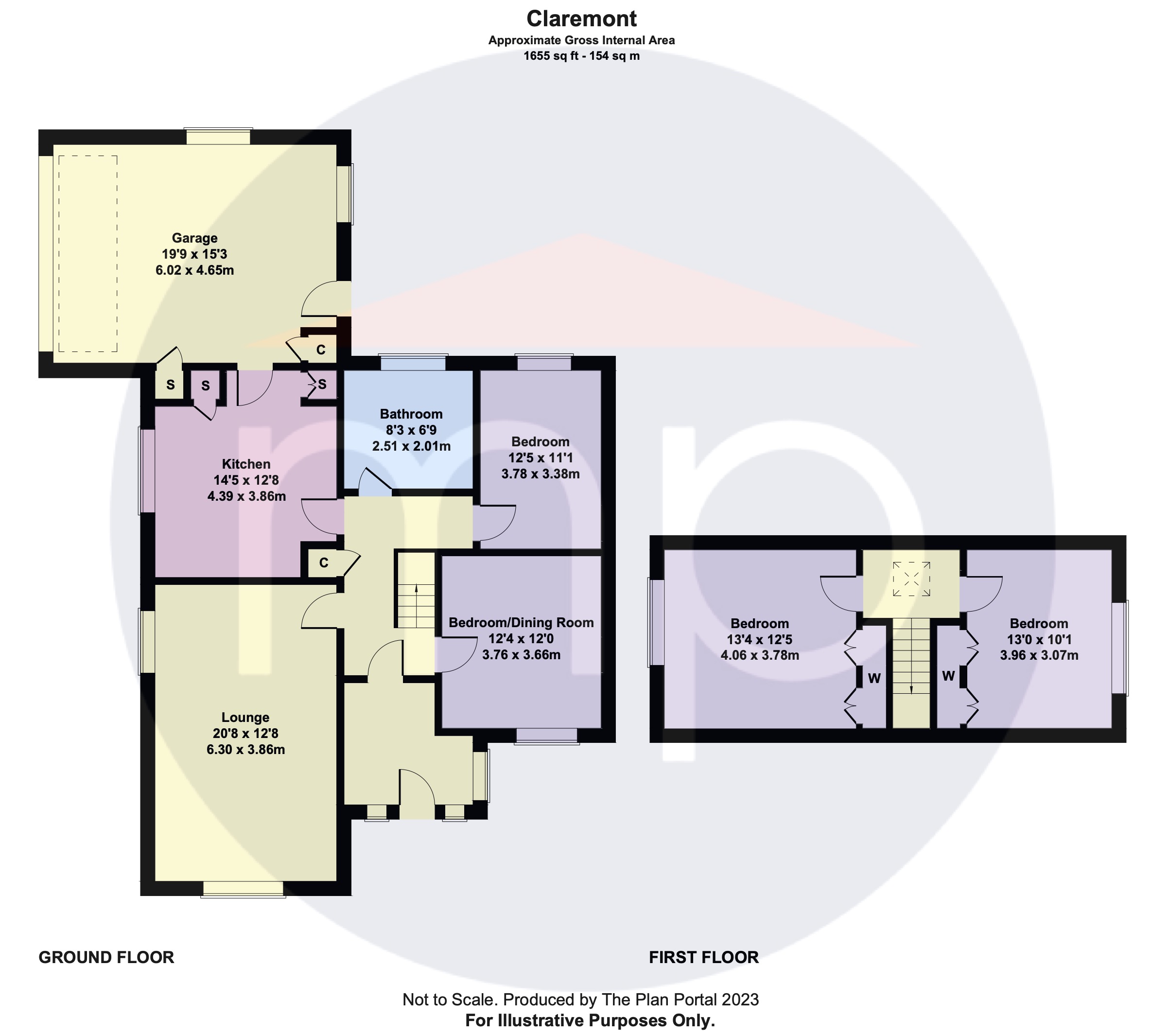 3 bed bungalow for sale - Property floorplan