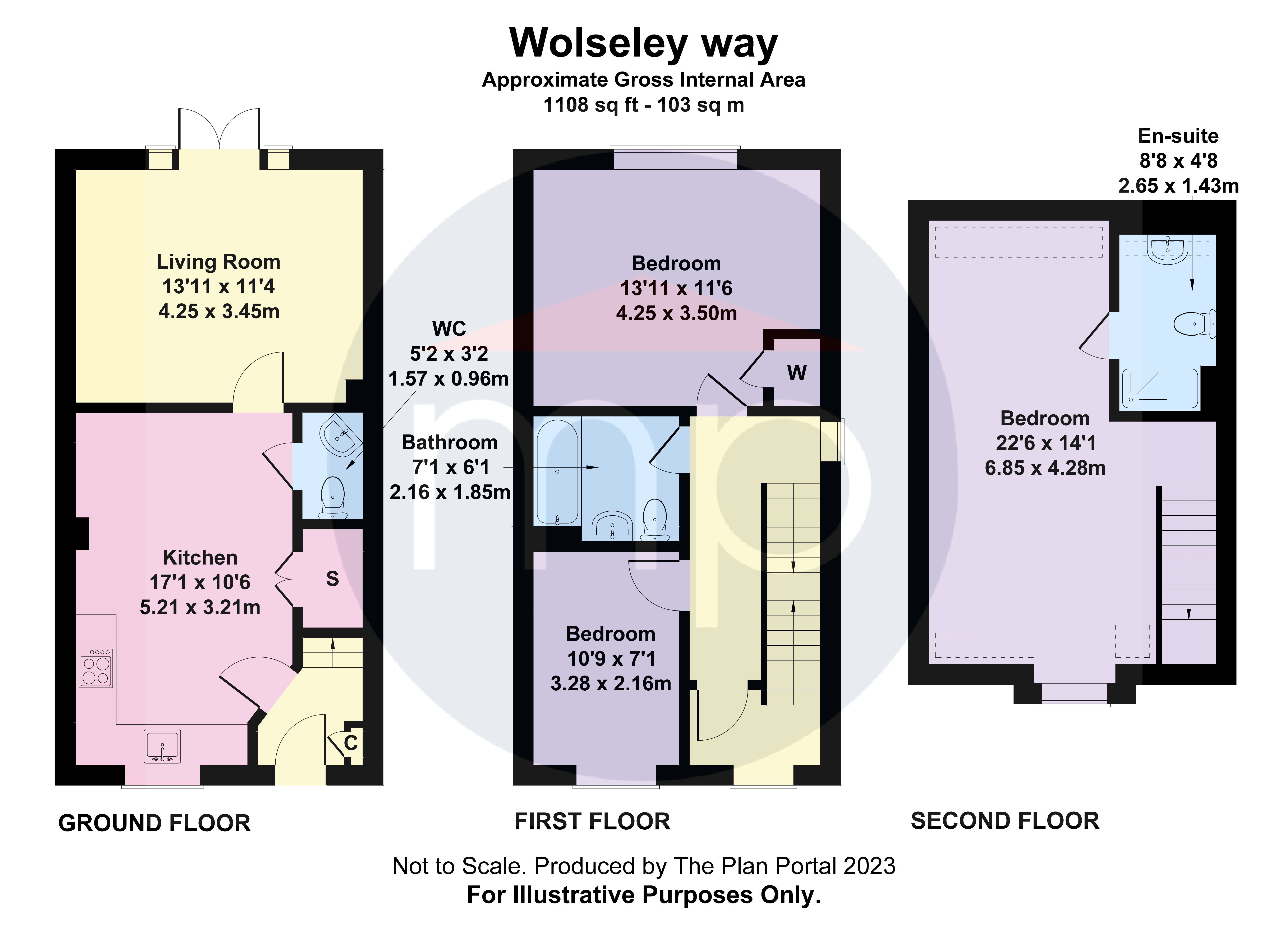 3 bed house for sale in Wolseley Way, Hemlington - Property floorplan