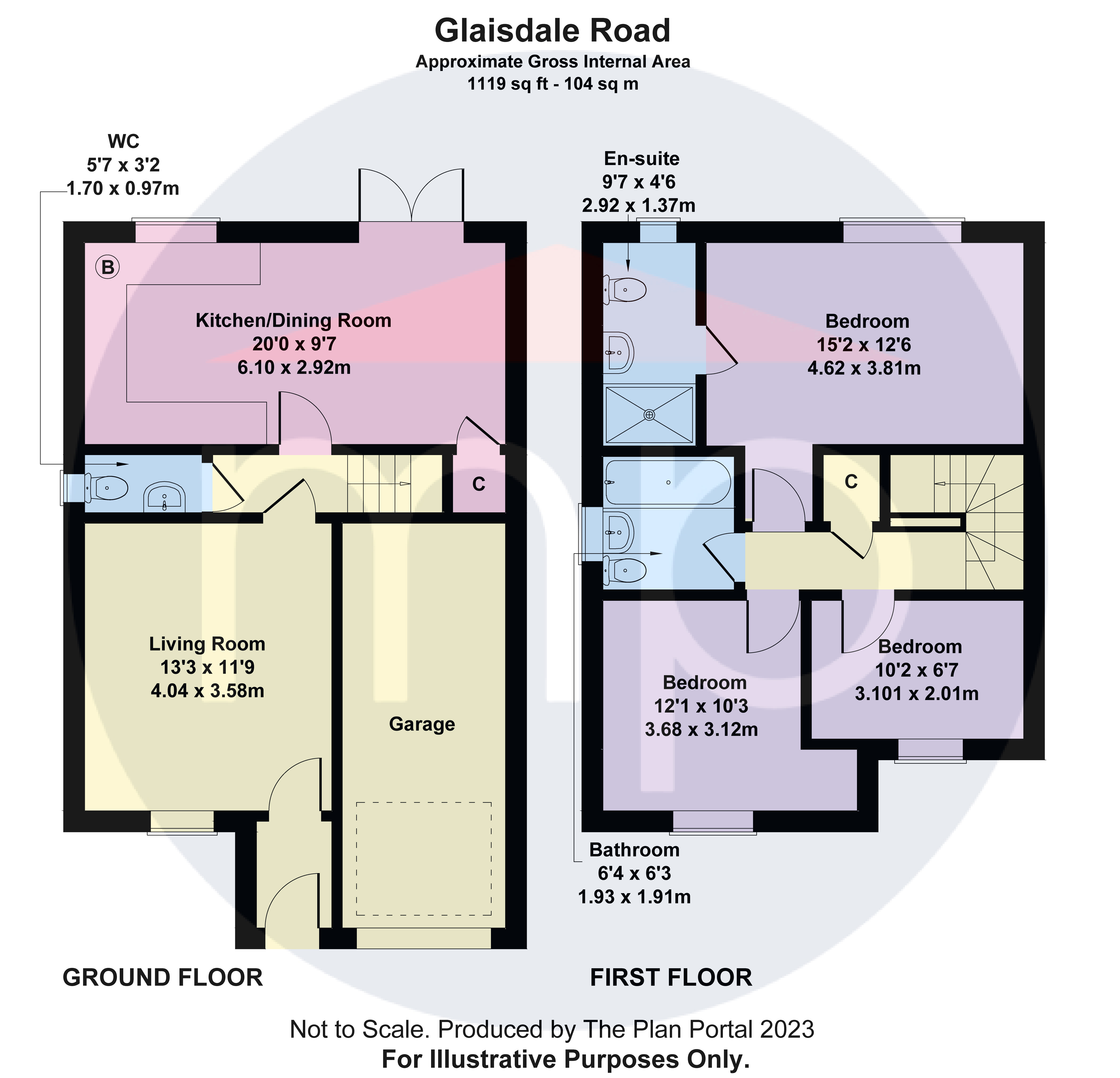 3 bed house for sale in Glaisdale Road, Guisborough - Property floorplan