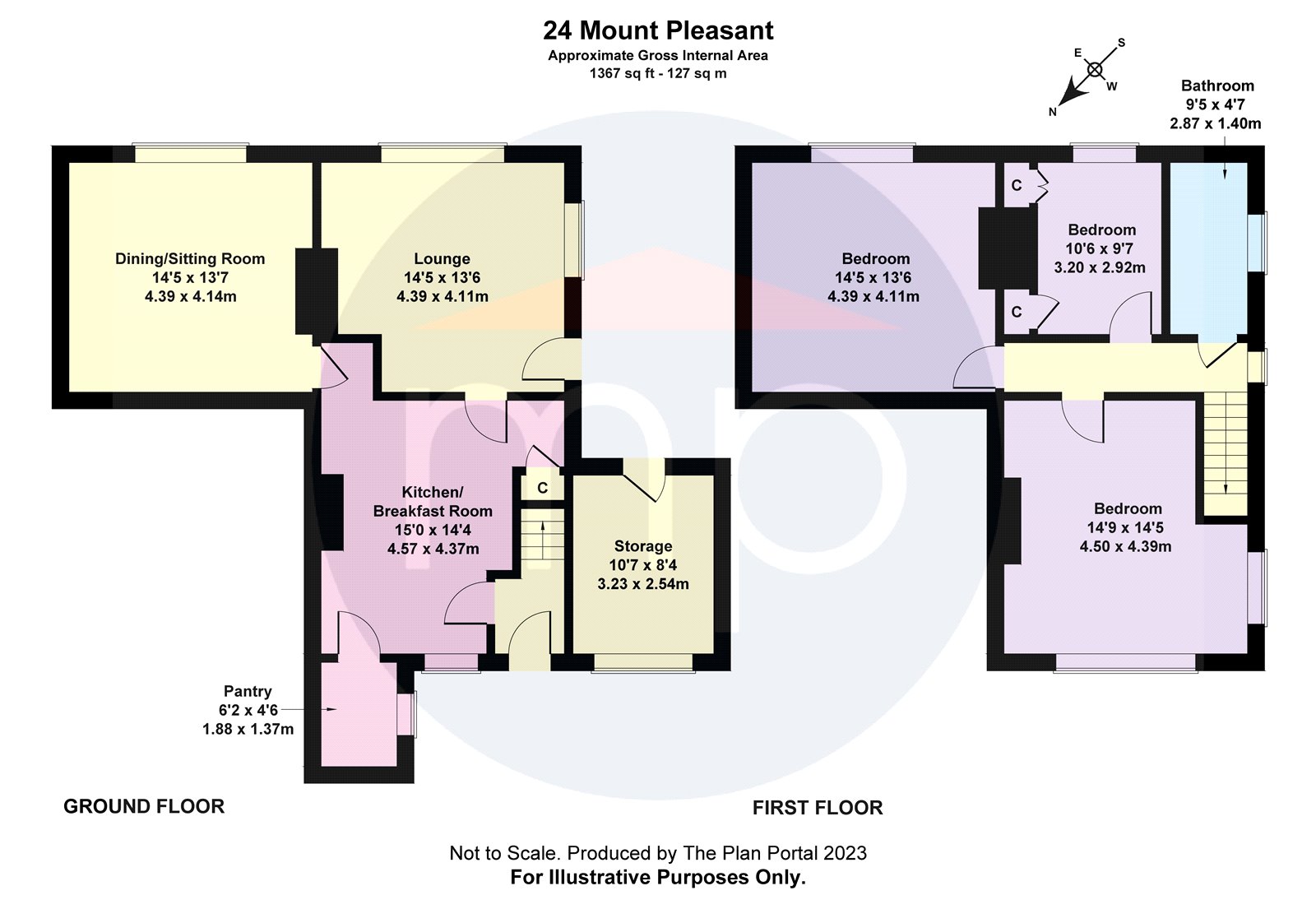 3 bed house for sale in Mount Pleasant, Guisborough - Property floorplan