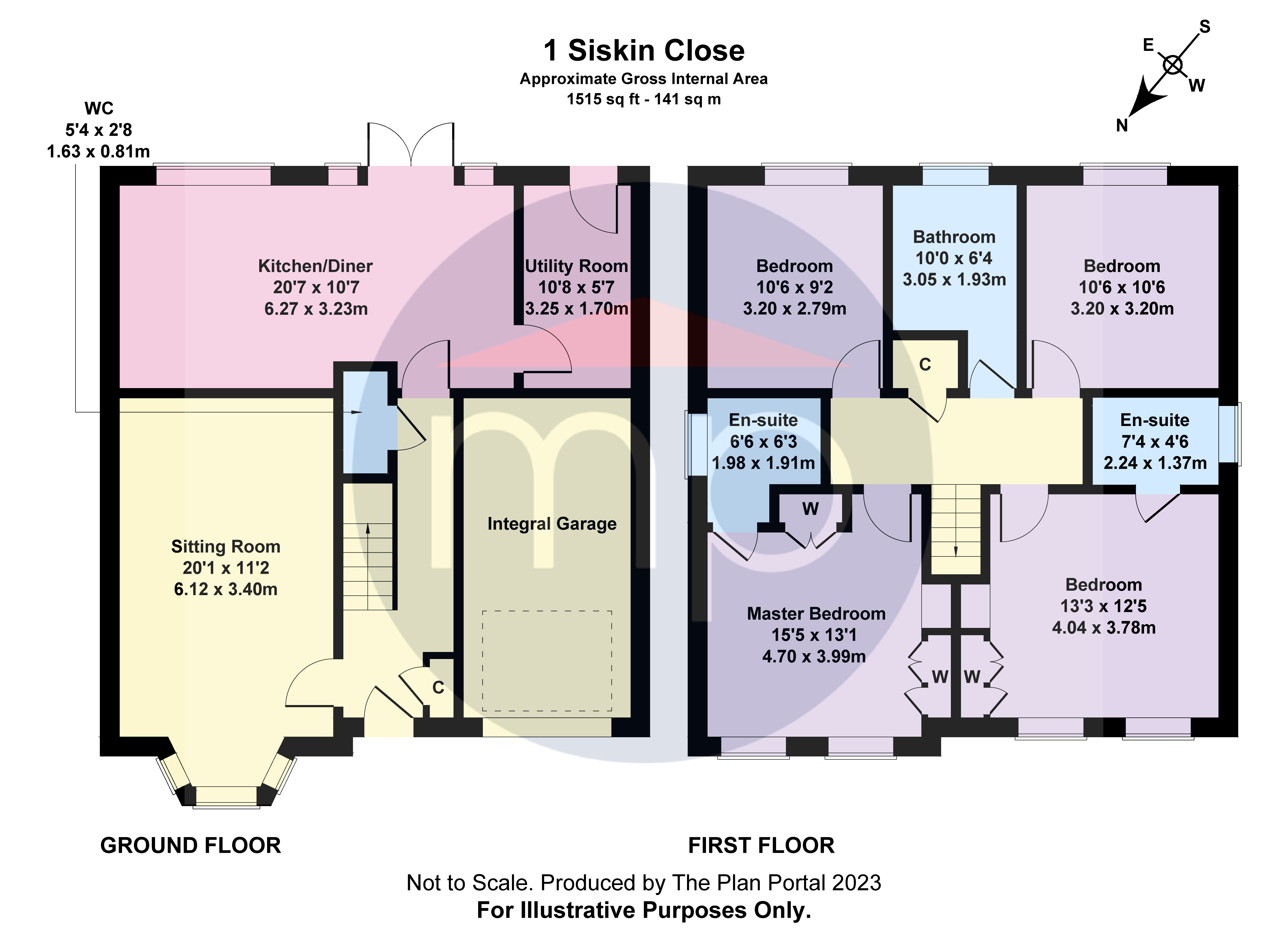 4 bed house for sale in Siskin Close, Guisborough - Property floorplan