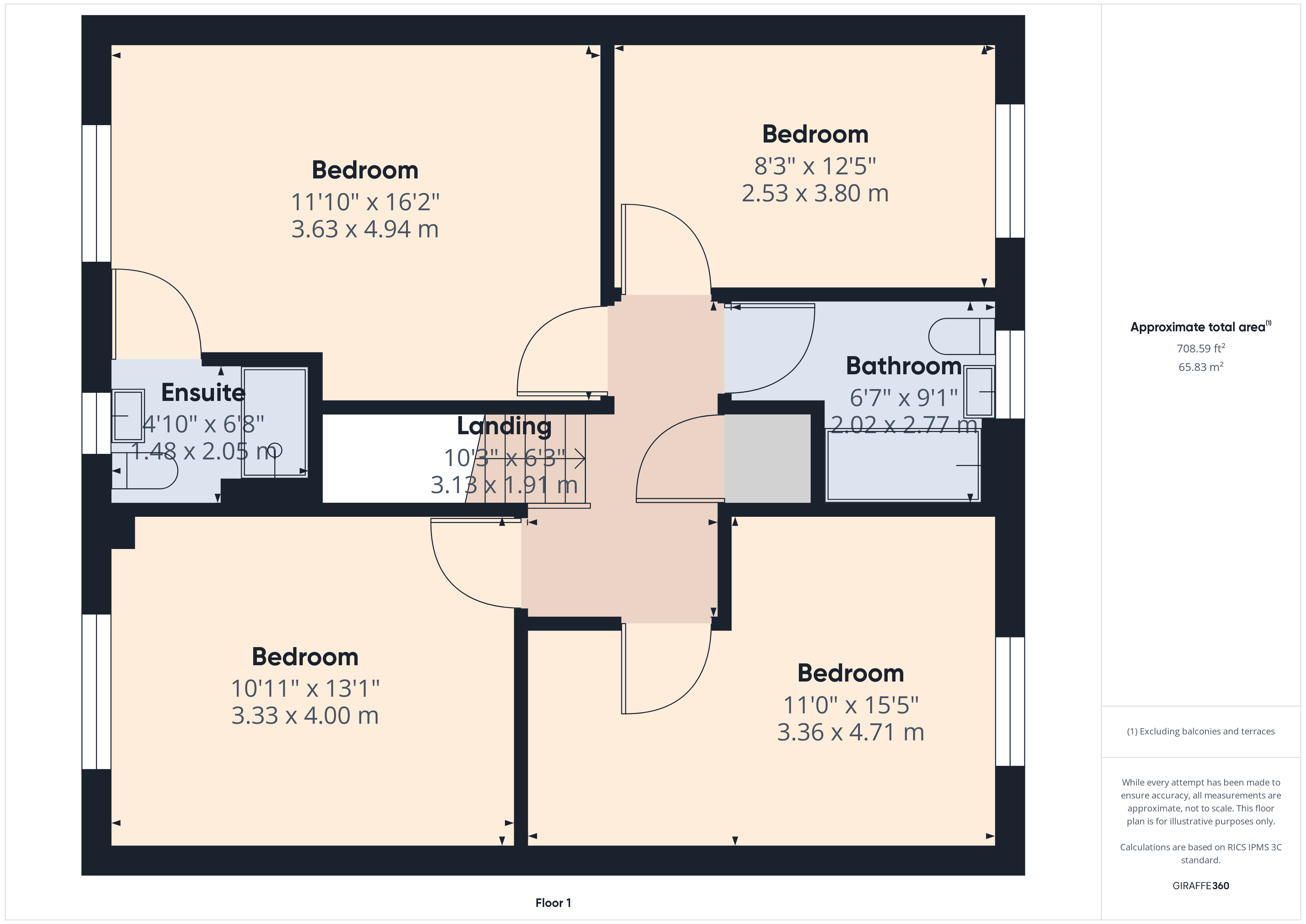 4 bed detached house for sale in Siskin Close, Guisborough - Property floorplan