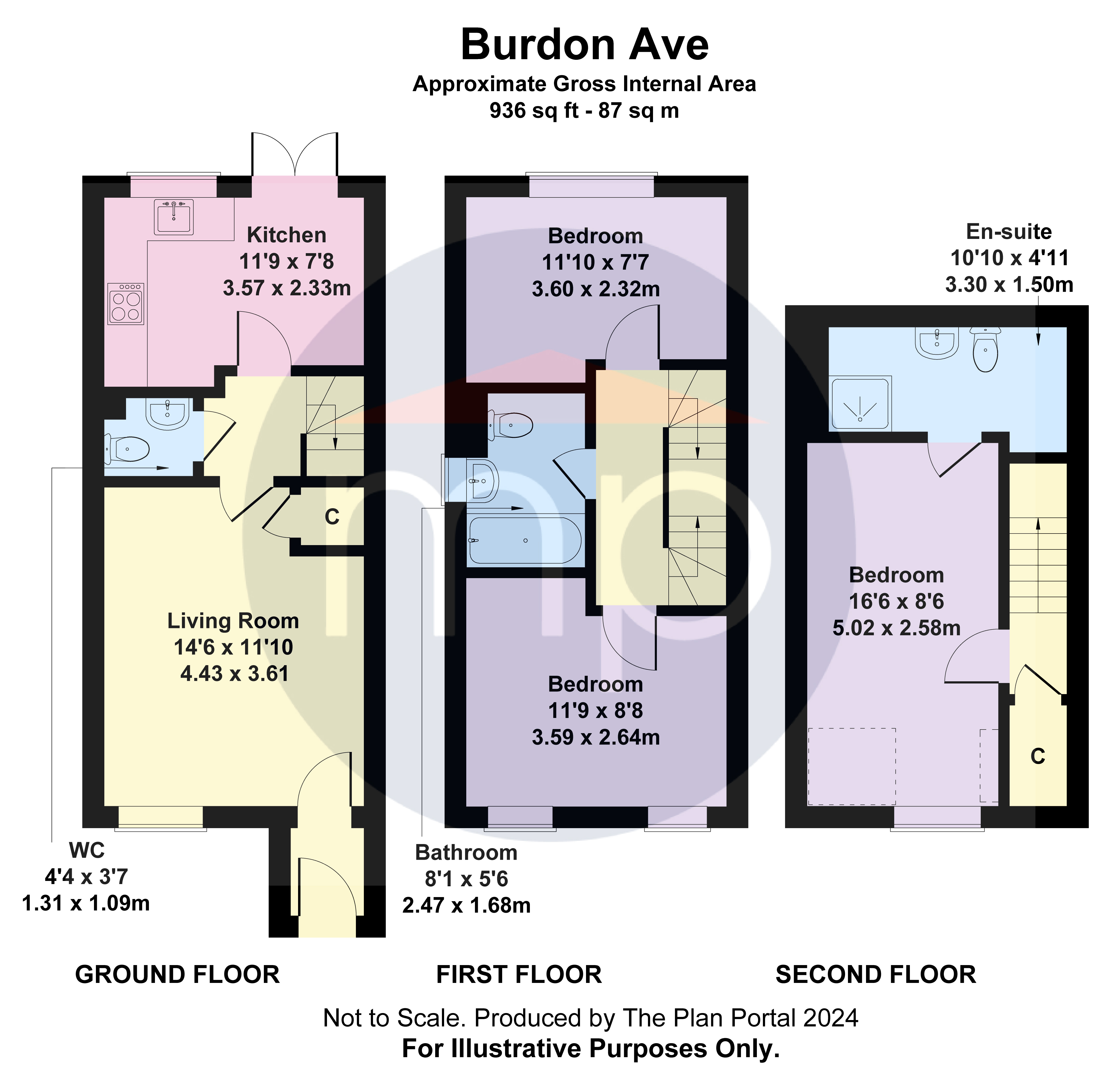 3 bed house for sale in Burdon Avenue, Hemlington - Property floorplan
