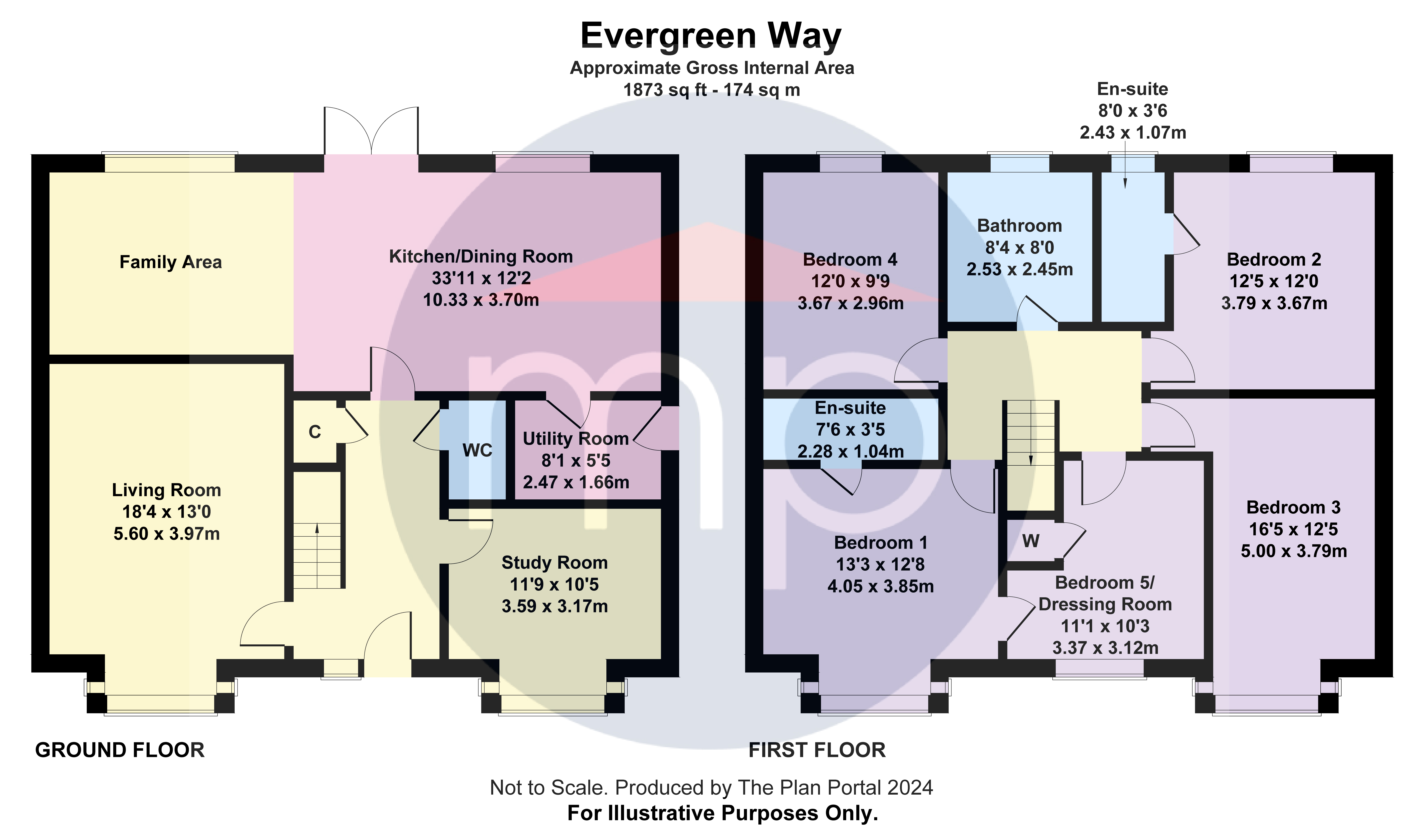 5 bed house for sale in Evergreen Way, Marton - Property floorplan