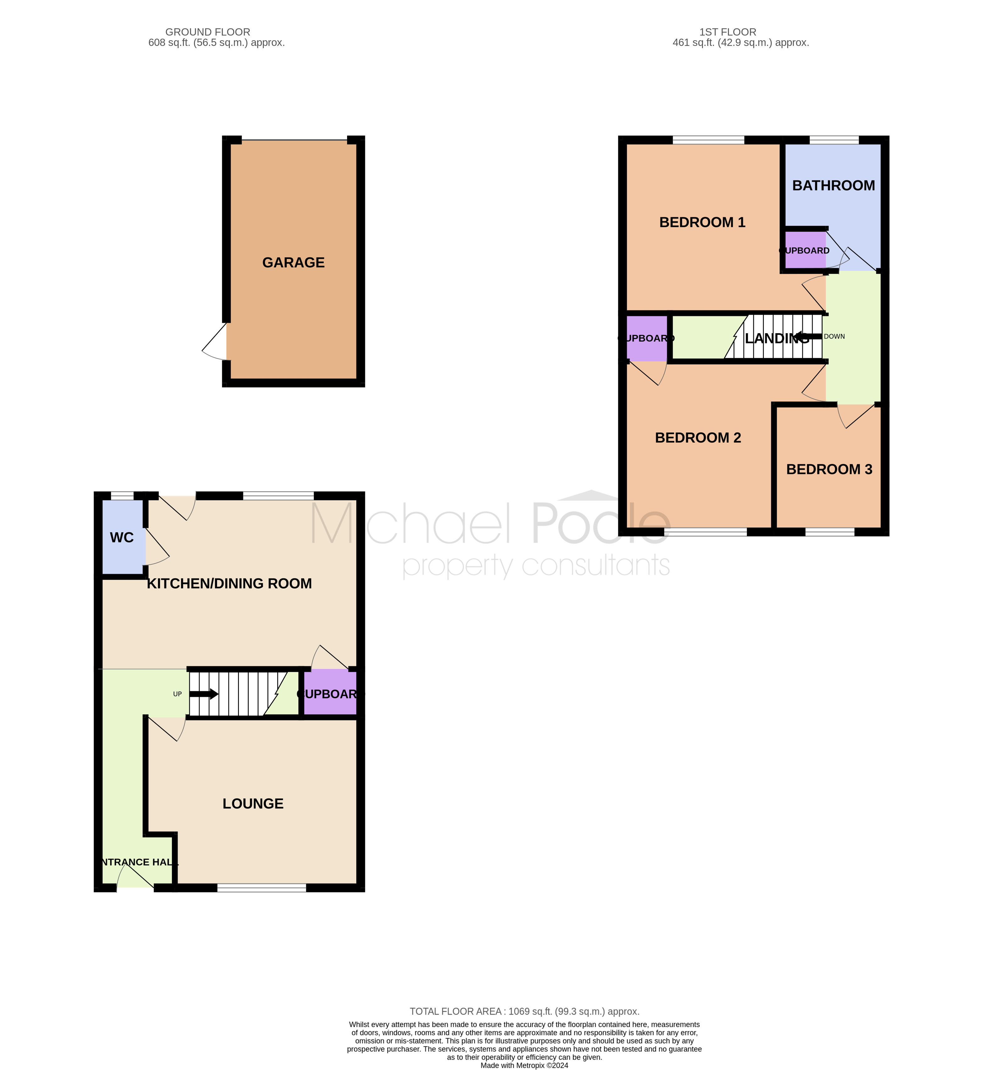 3 bed house for sale in Longbeck Way, Thornaby - Property floorplan