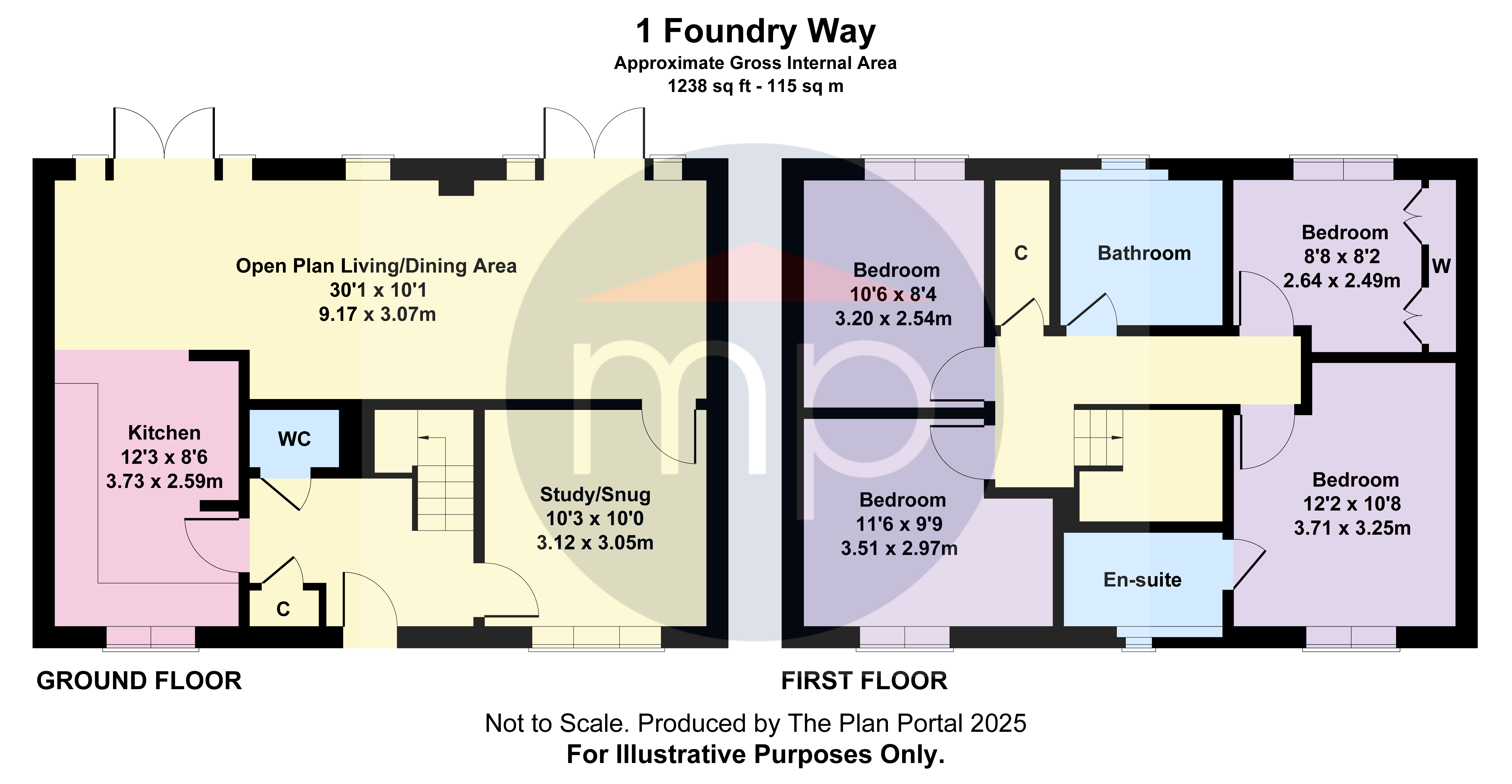 4 bed detached house for sale in Foundry Way, Guisborough - Property floorplan