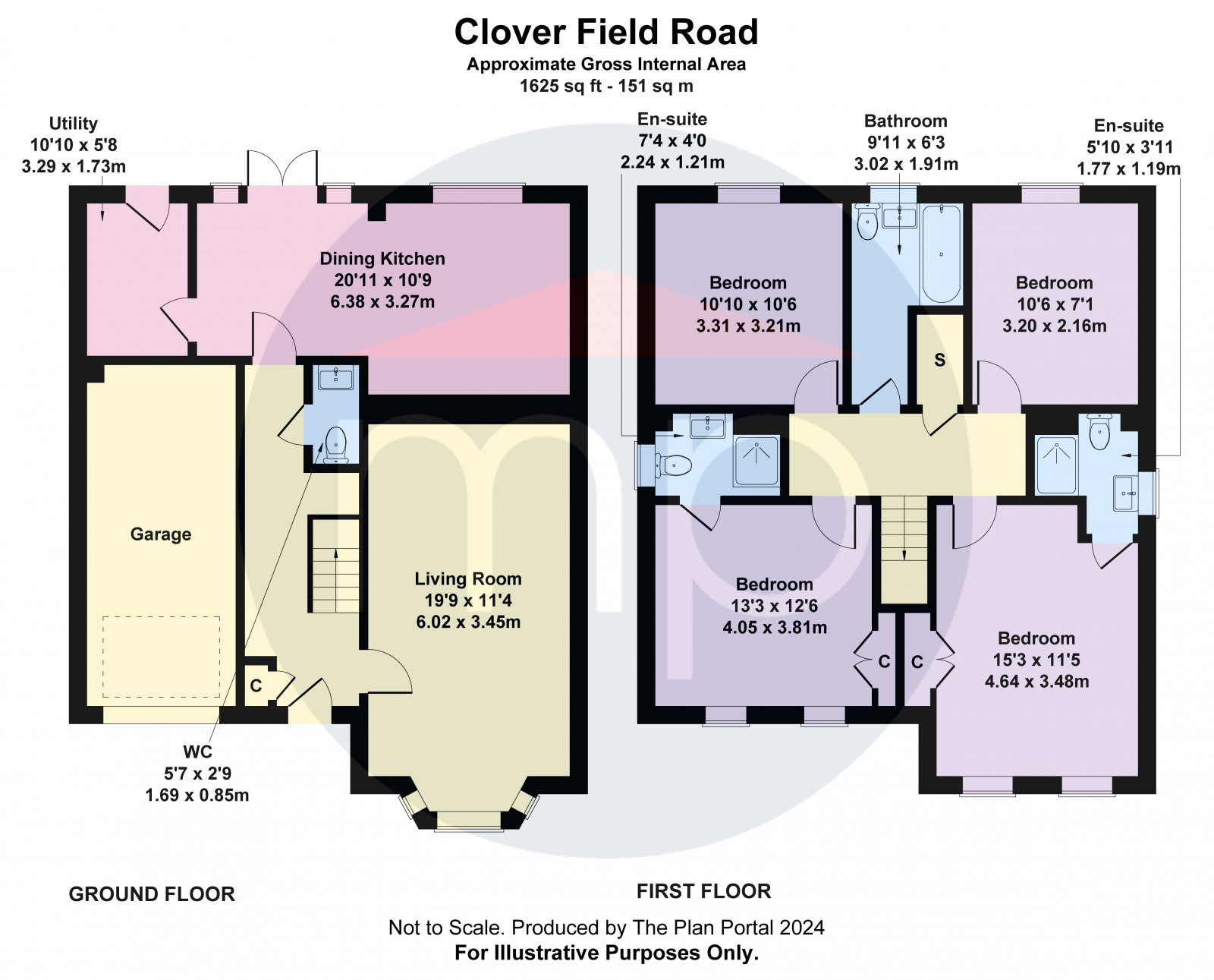 4 bed house for sale in Clover Field Road, Stainton - Property floorplan