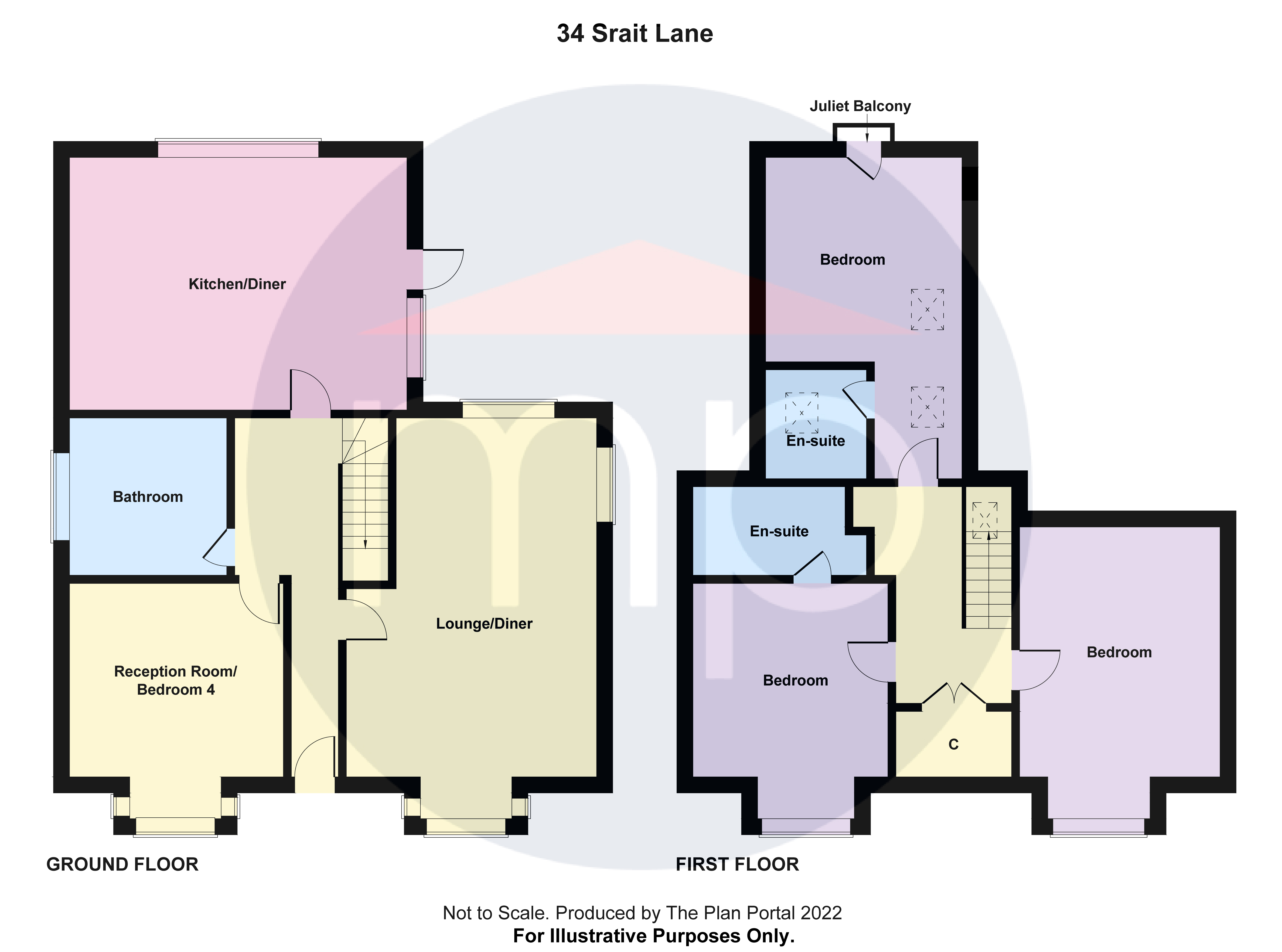 4 bed house for sale in Strait Lane, Stainton - Property floorplan