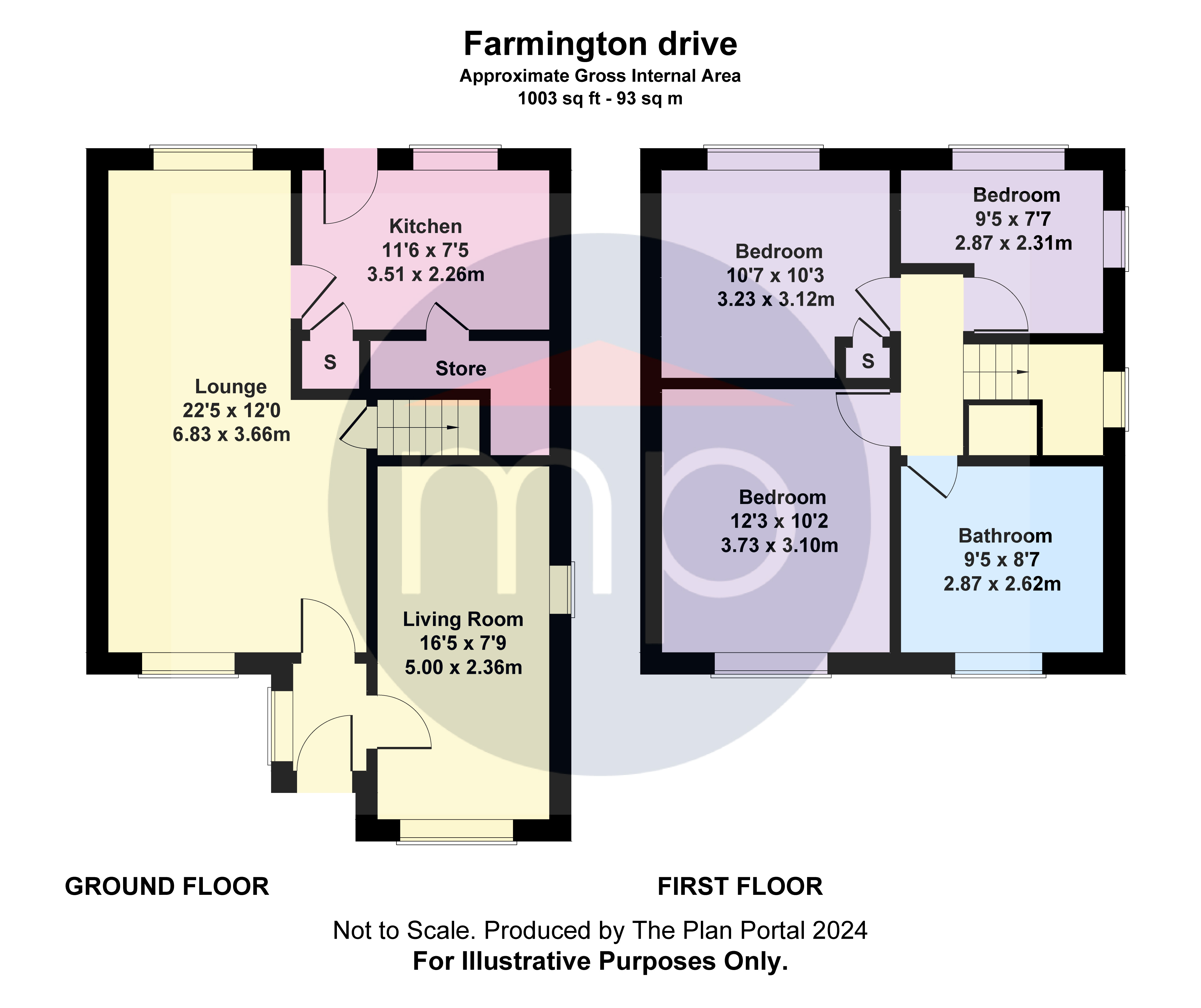 3 bed house for sale in Farington Drive, Marton - Property floorplan