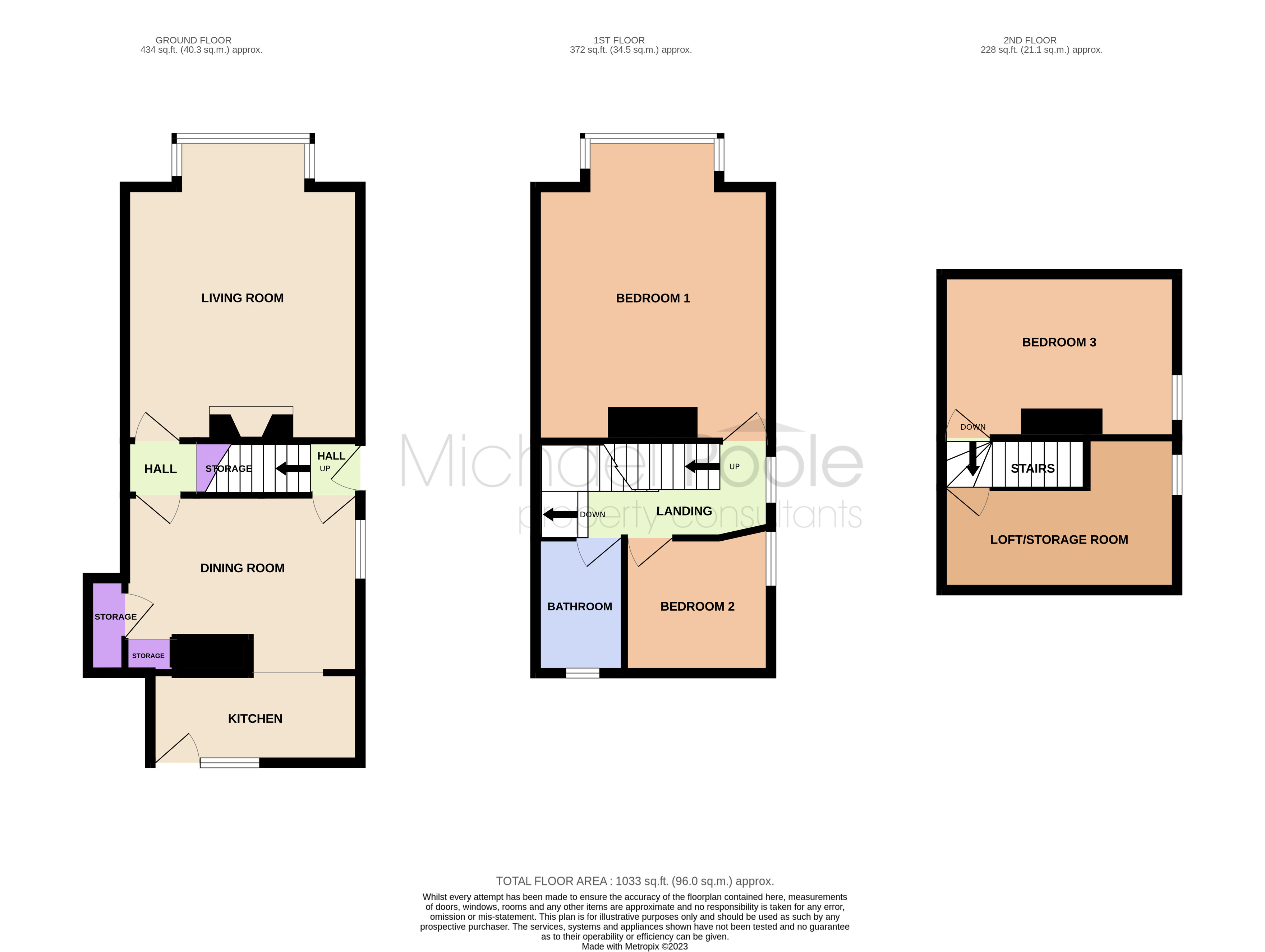 3 bed house for sale in Hill Street, Redcar - Property floorplan
