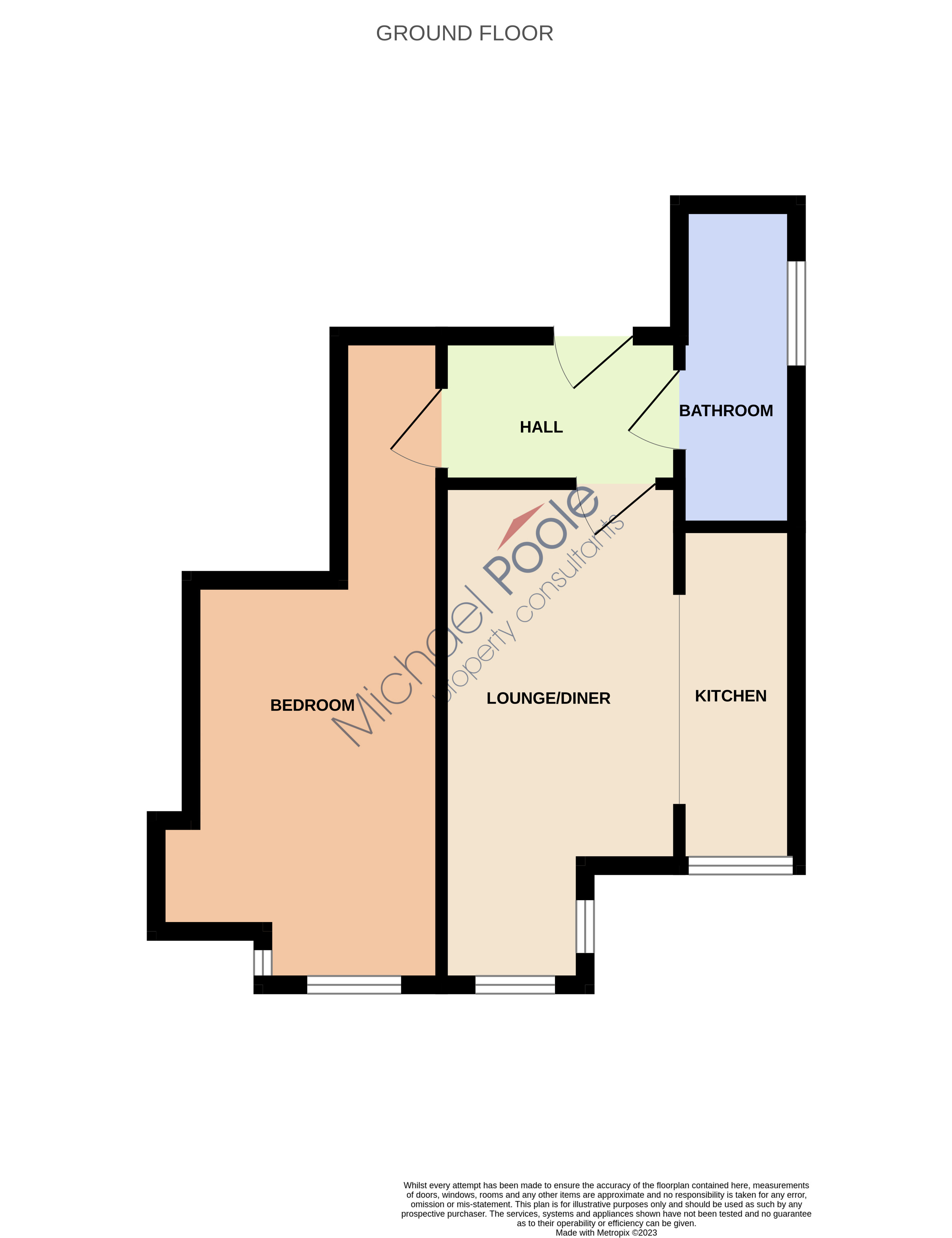 1 bed apartment for sale in Coatham Road, Redcar - Property floorplan