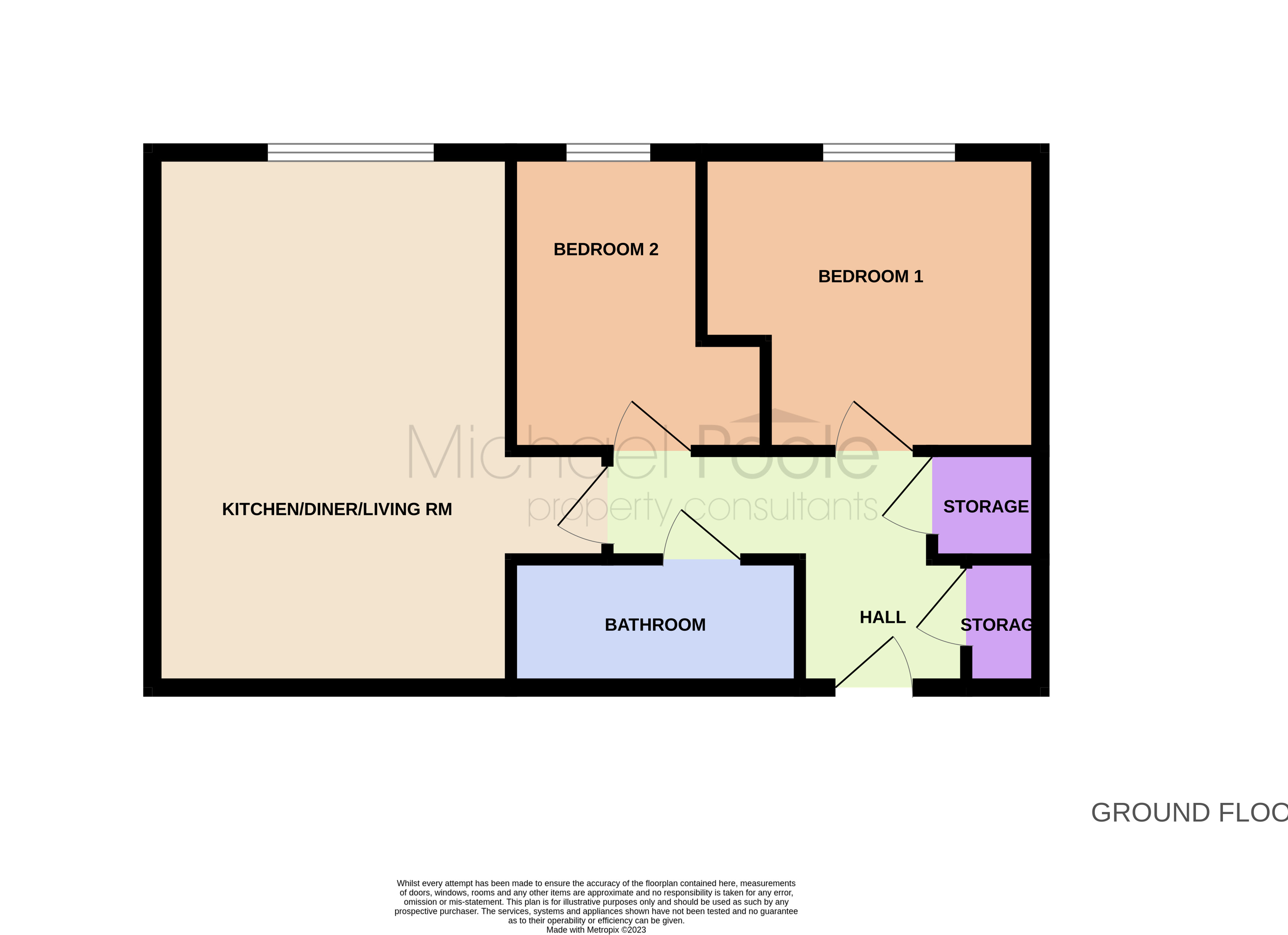 2 bed apartment for sale in Maxwell Place, Redcar - Property floorplan