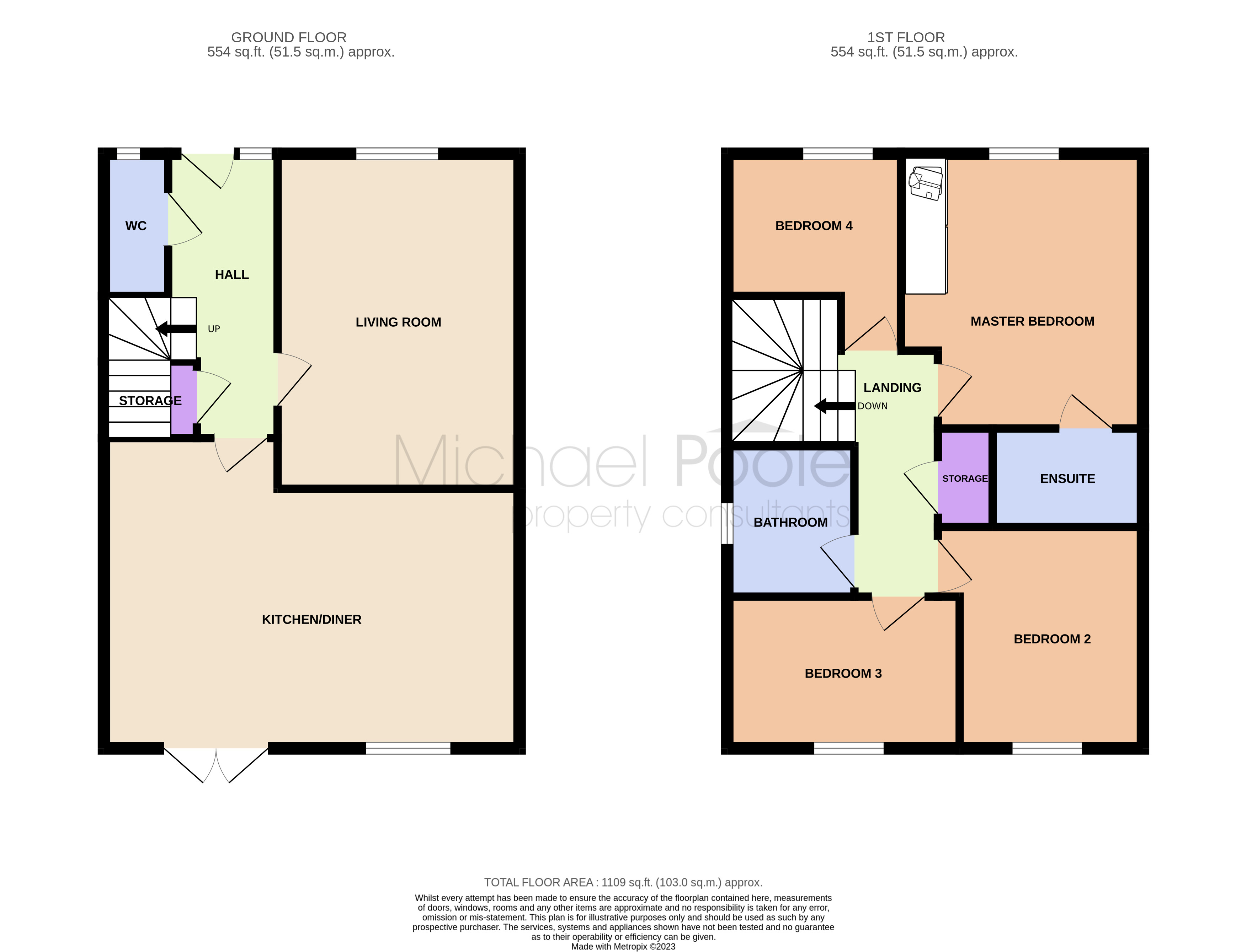 4 bed house for sale in Poppy Close, Redcar - Property floorplan