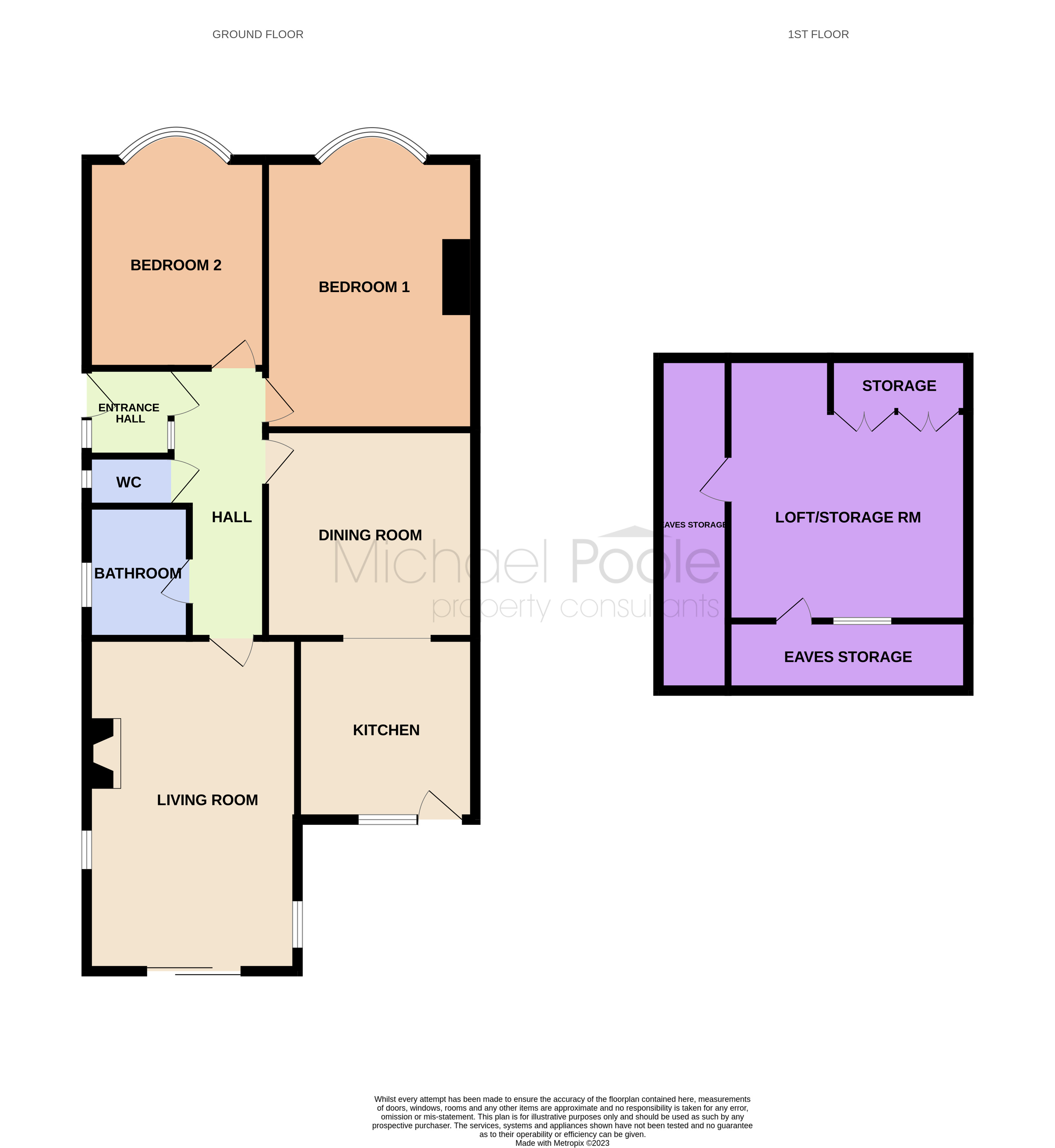 2 bed bungalow for sale in St. Thomas Grove, Redcar - Property floorplan