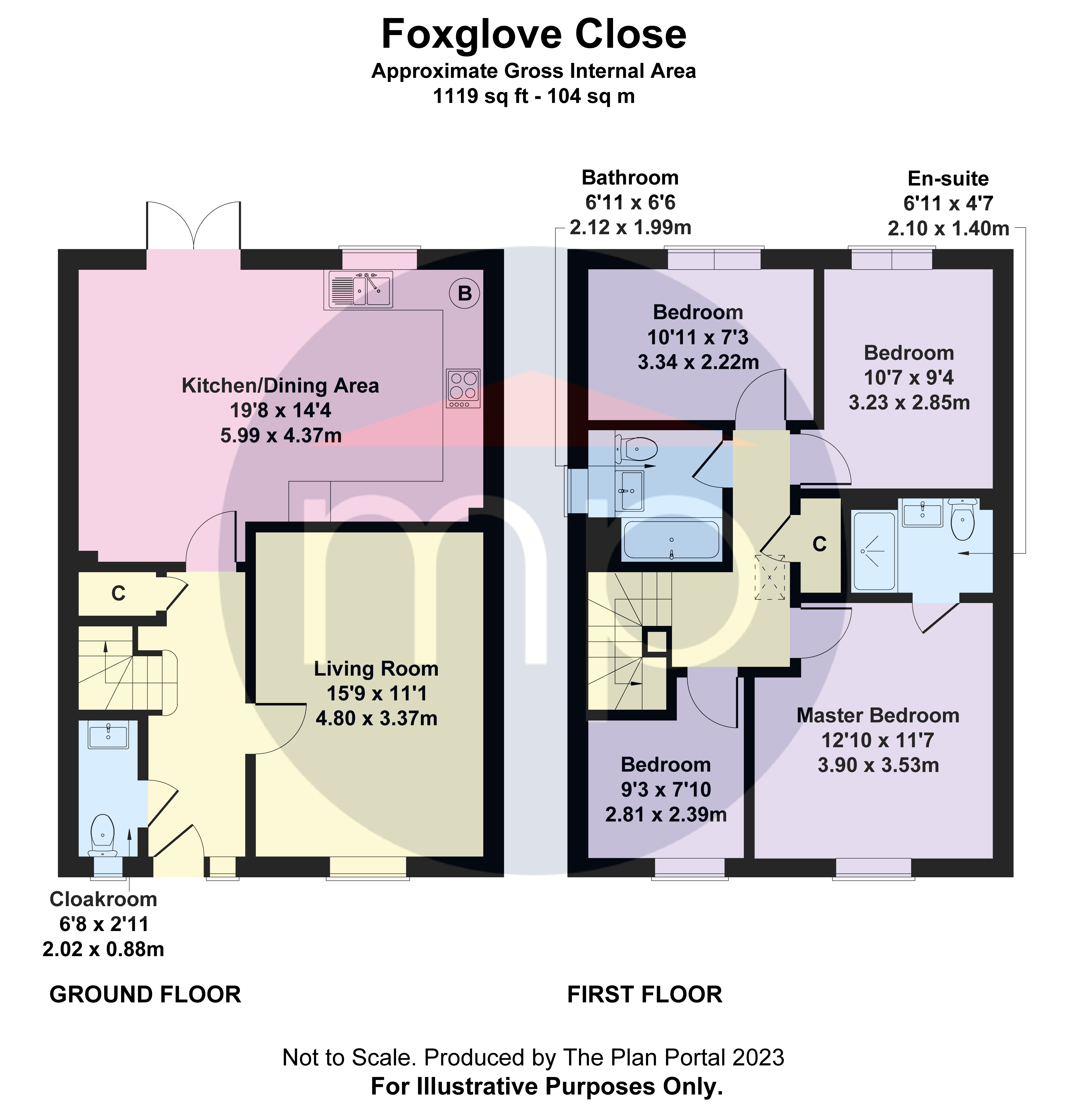 4 bed house for sale in Foxglove Close, Redcar - Property floorplan
