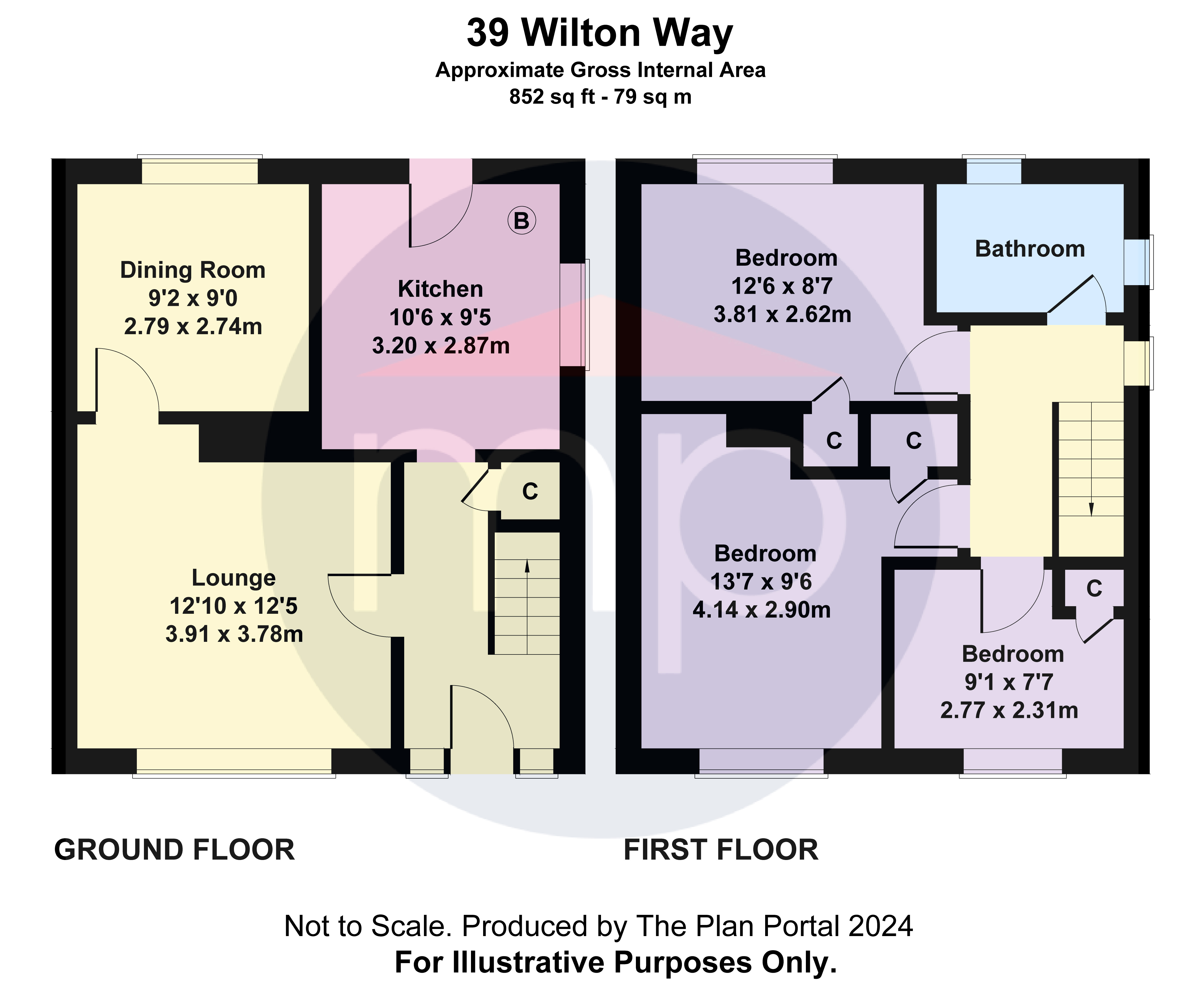 3 bed house for sale - Property floorplan