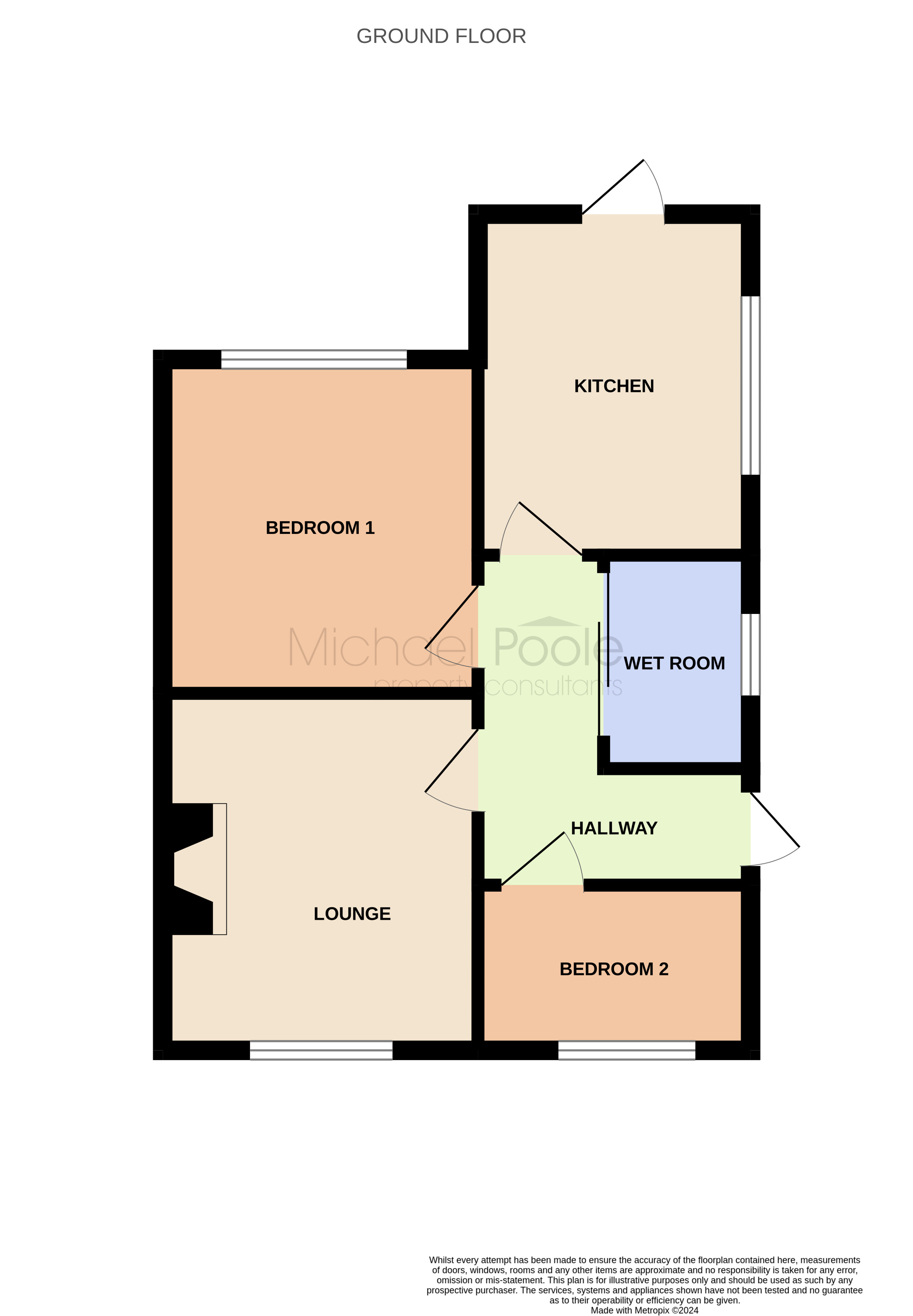 2 bed bungalow for sale in Glastonbury Avenue, Eston - Property floorplan
