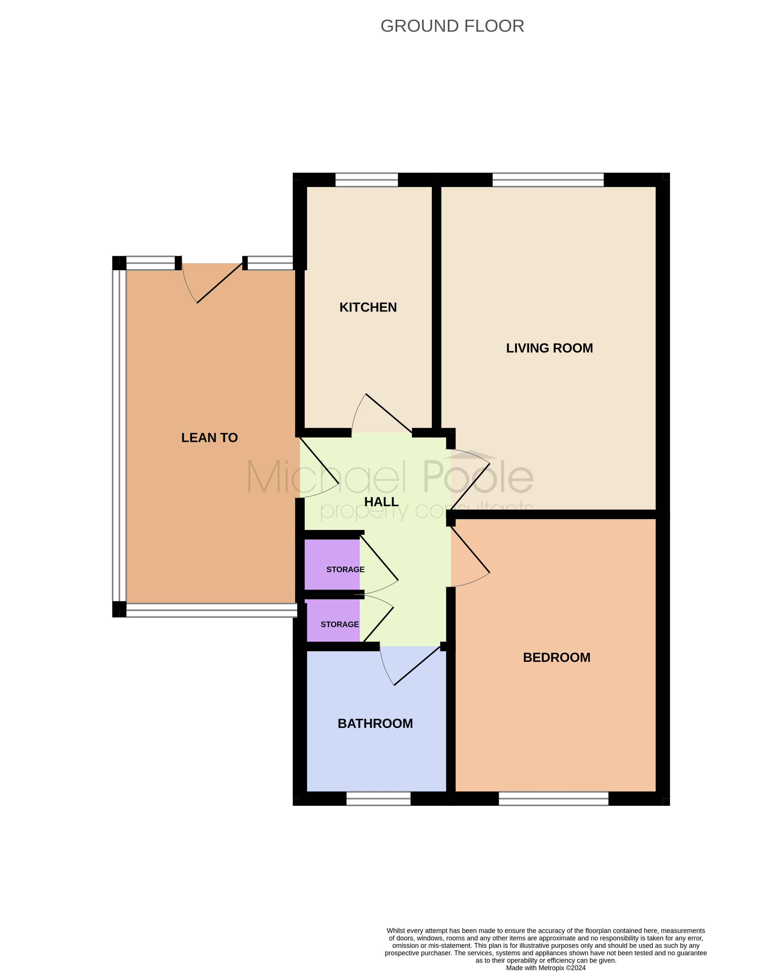 1 bed bungalow for sale in Hamilton Grove, Teesville - Property floorplan