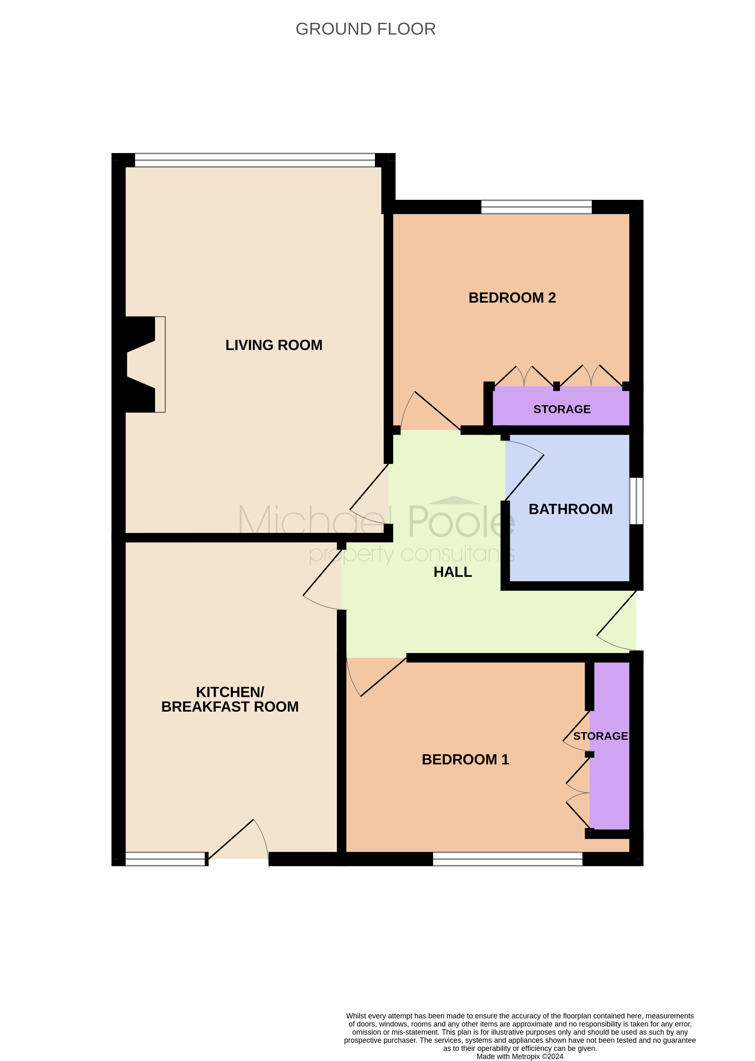 2 bed bungalow for sale in Falklands Close, Marske-by-the-Sea - Property floorplan