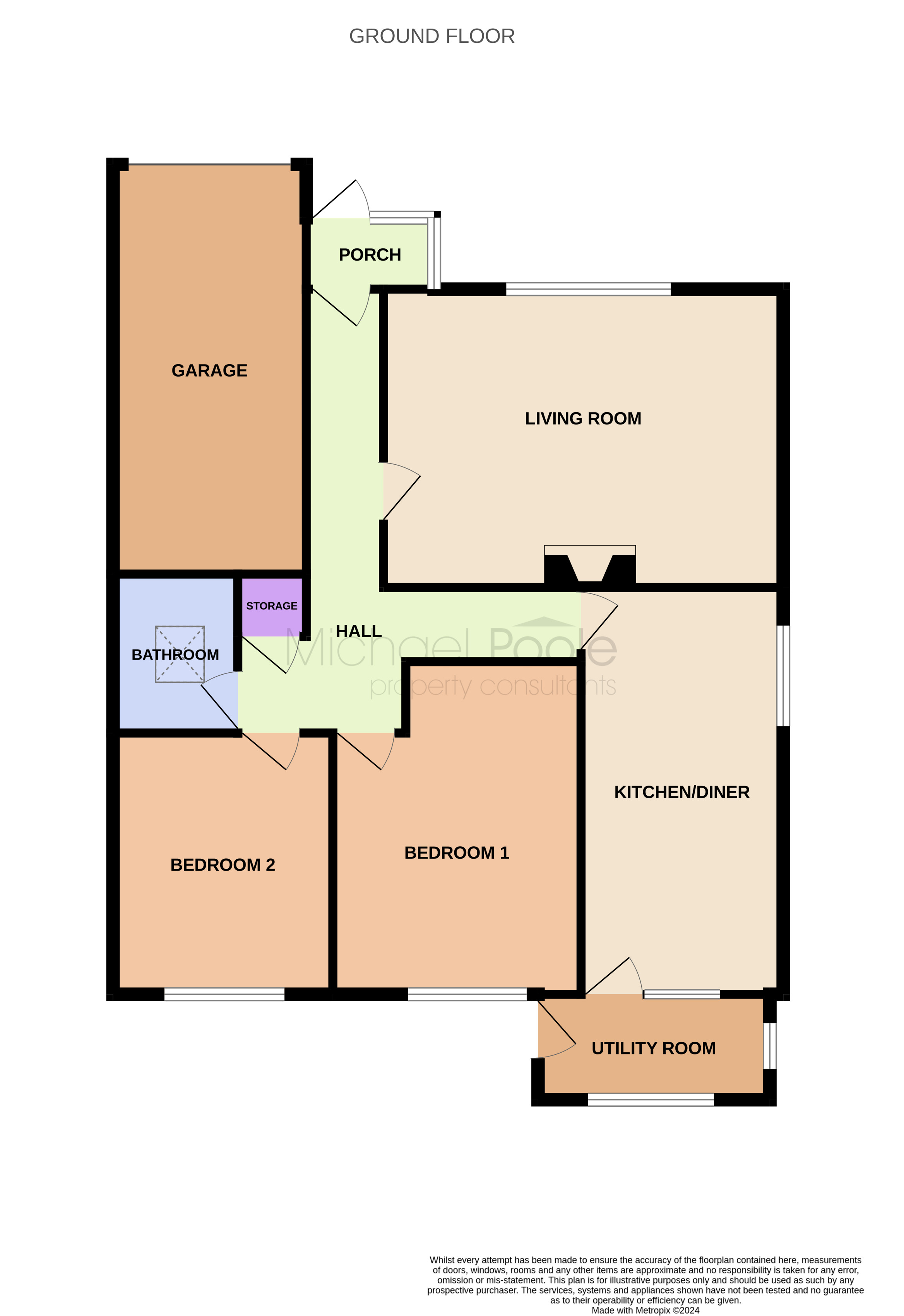 2 bed bungalow for sale in Marlborough Avenue, Marske-by-the-Sea - Property floorplan