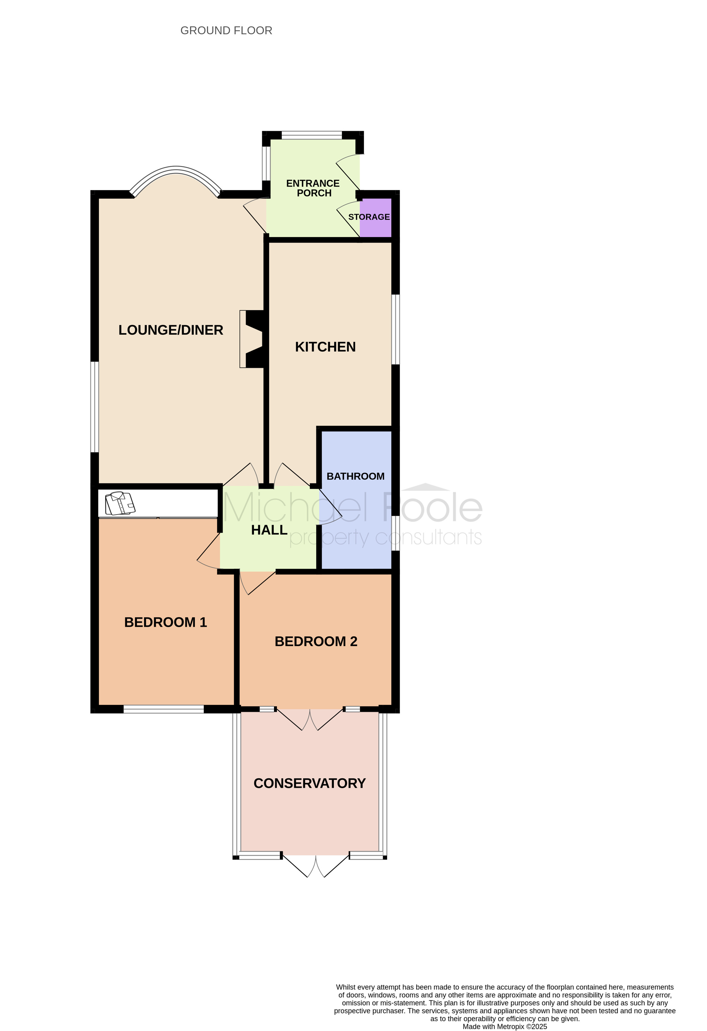 2 bed detached bungalow for sale in Gilling Way, Redcar - Property floorplan