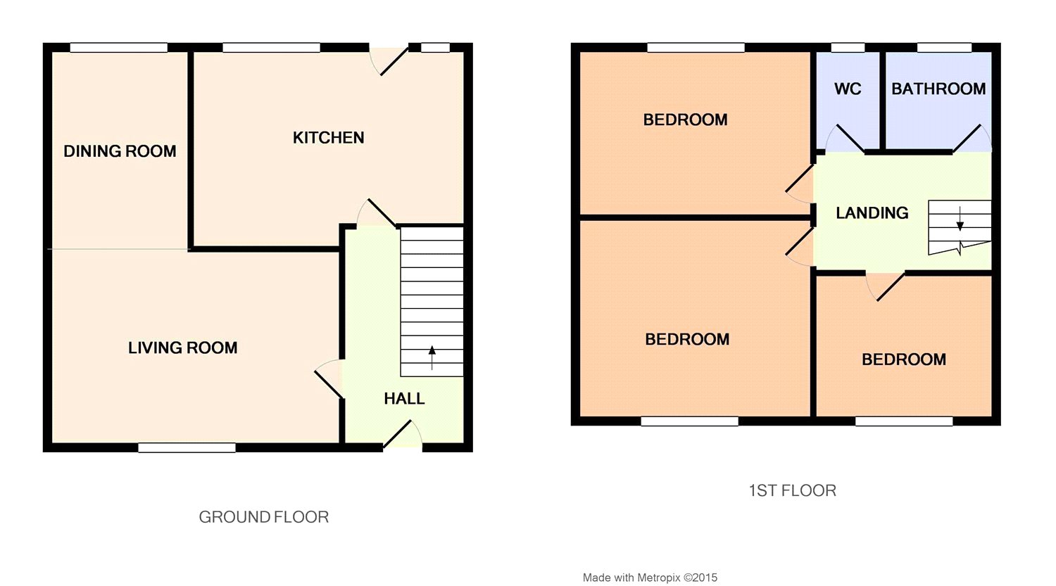 3 bed end of terrace house for sale - Property floorplan