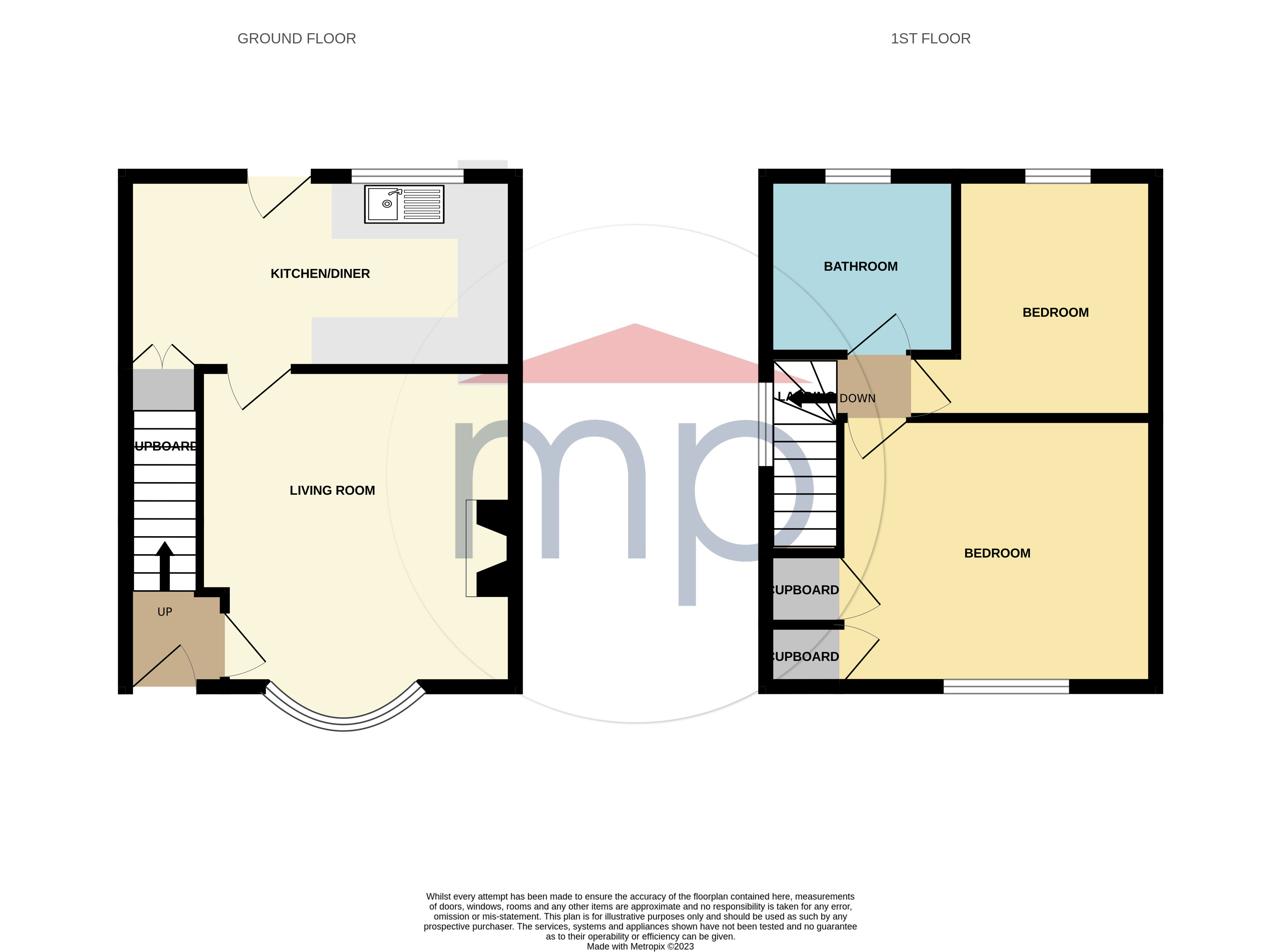2 bed house for sale in Trent Street, Norton - Property floorplan