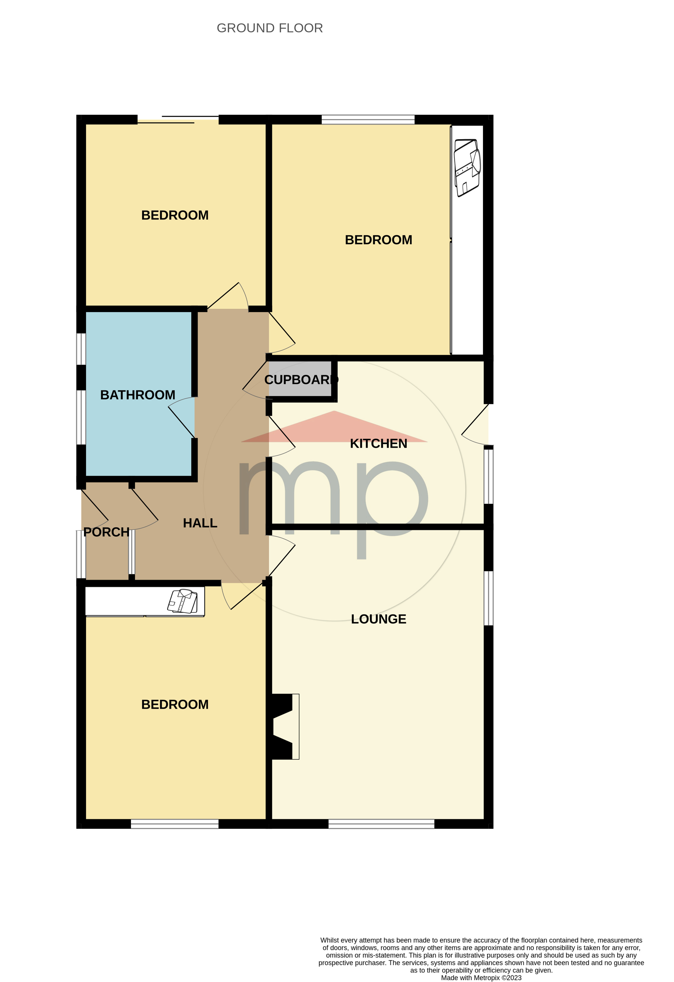 3 bed bungalow for sale in Barlborough Avenue, Whitehouse Farm - Property floorplan