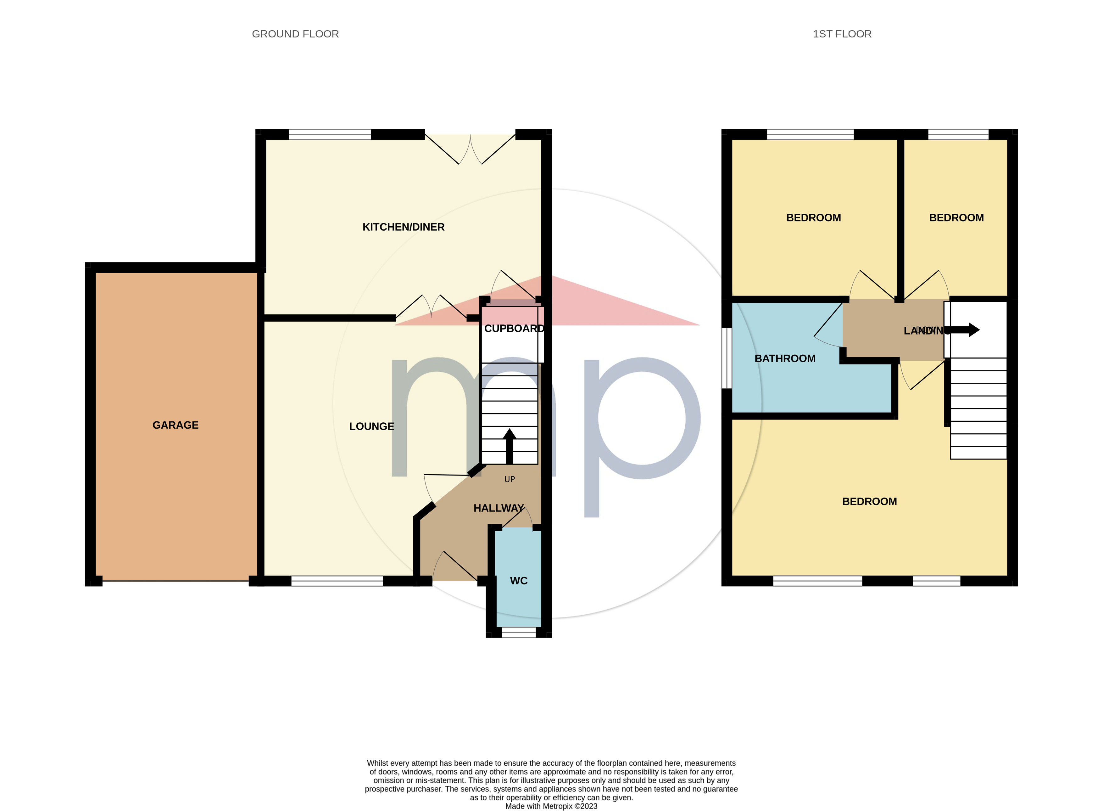 3 bed house for sale in Harewood Crescent, Elm Tree - Property floorplan
