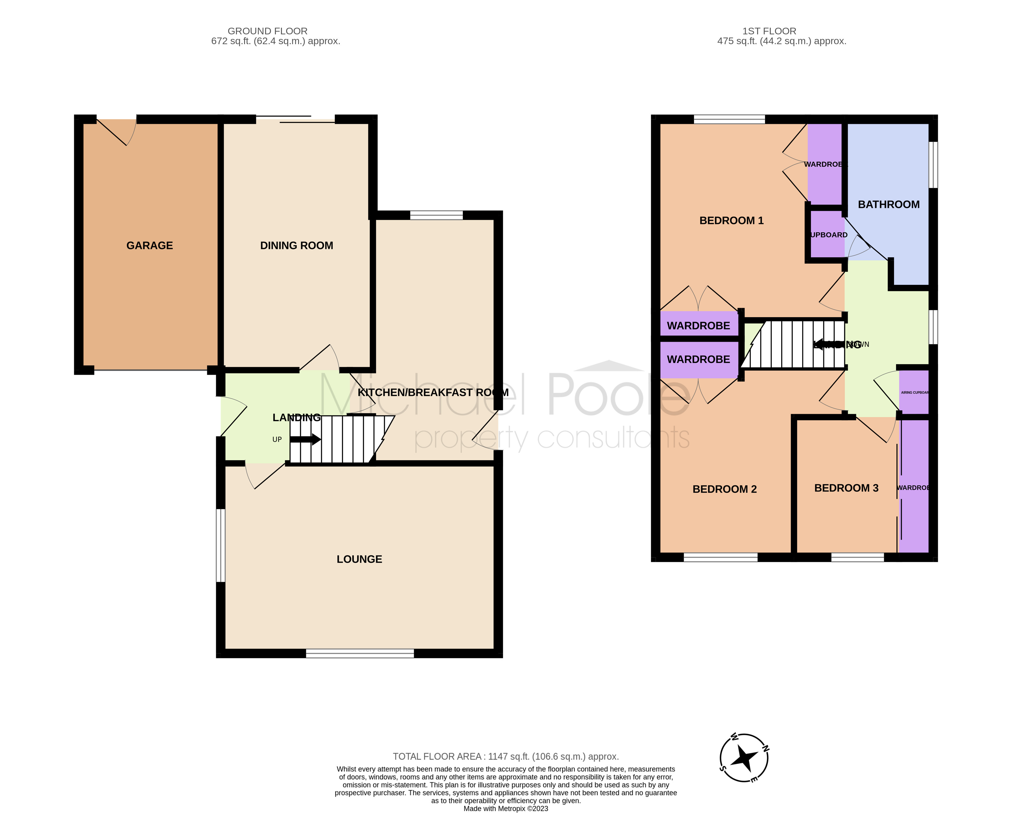 3 bed house for sale in Ainderby Grove, Hartburn - Property floorplan