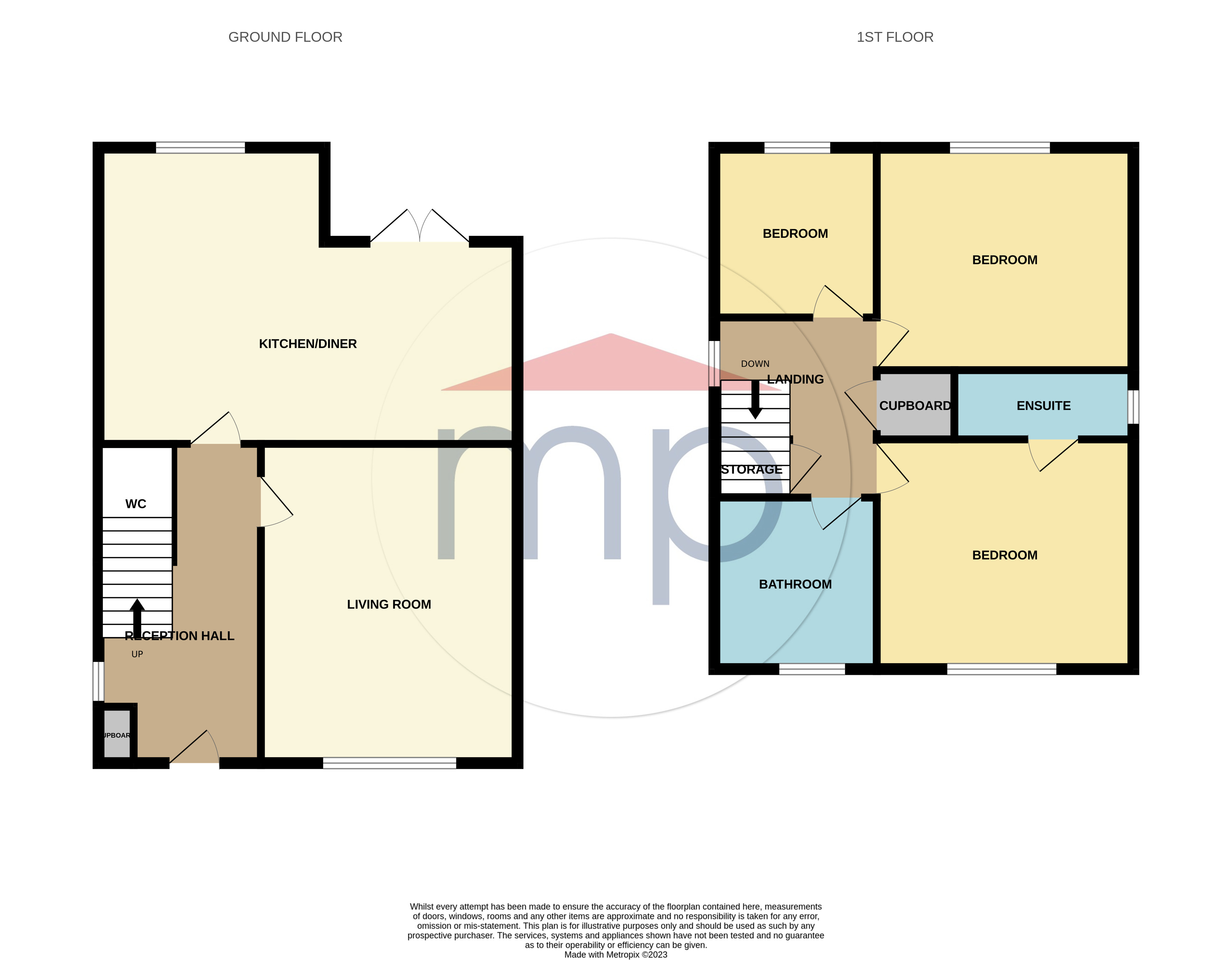 3 bed house for sale in Roseberry Gardens, Carlton - Property floorplan