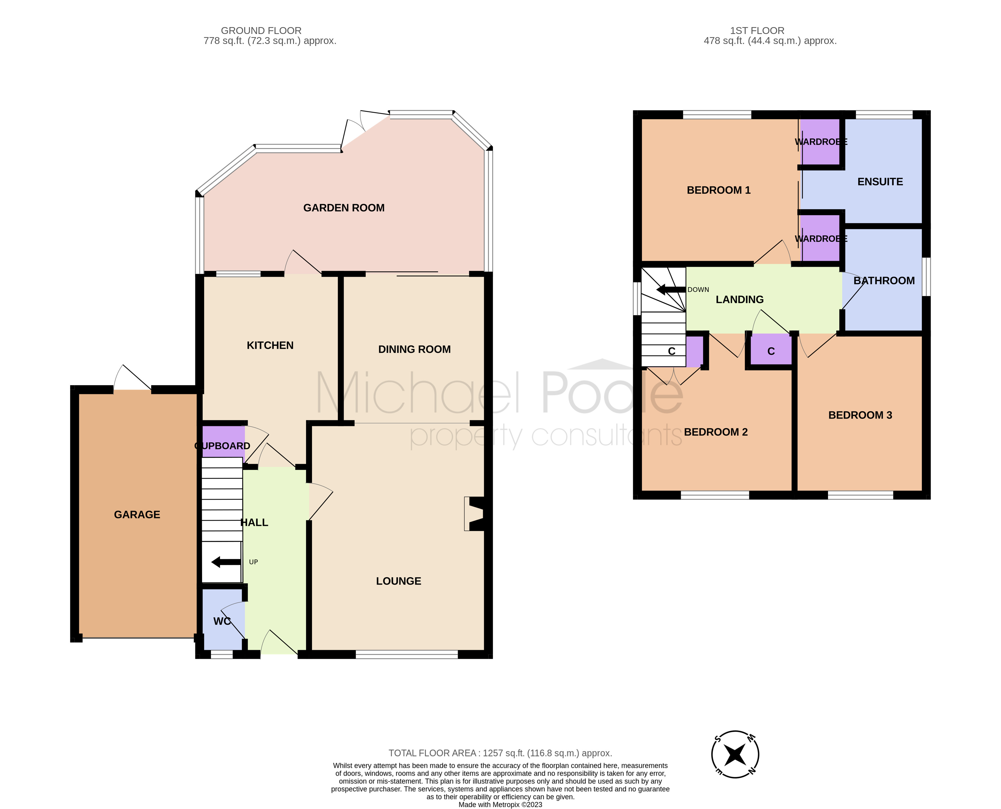3 bed house for sale - Property floorplan