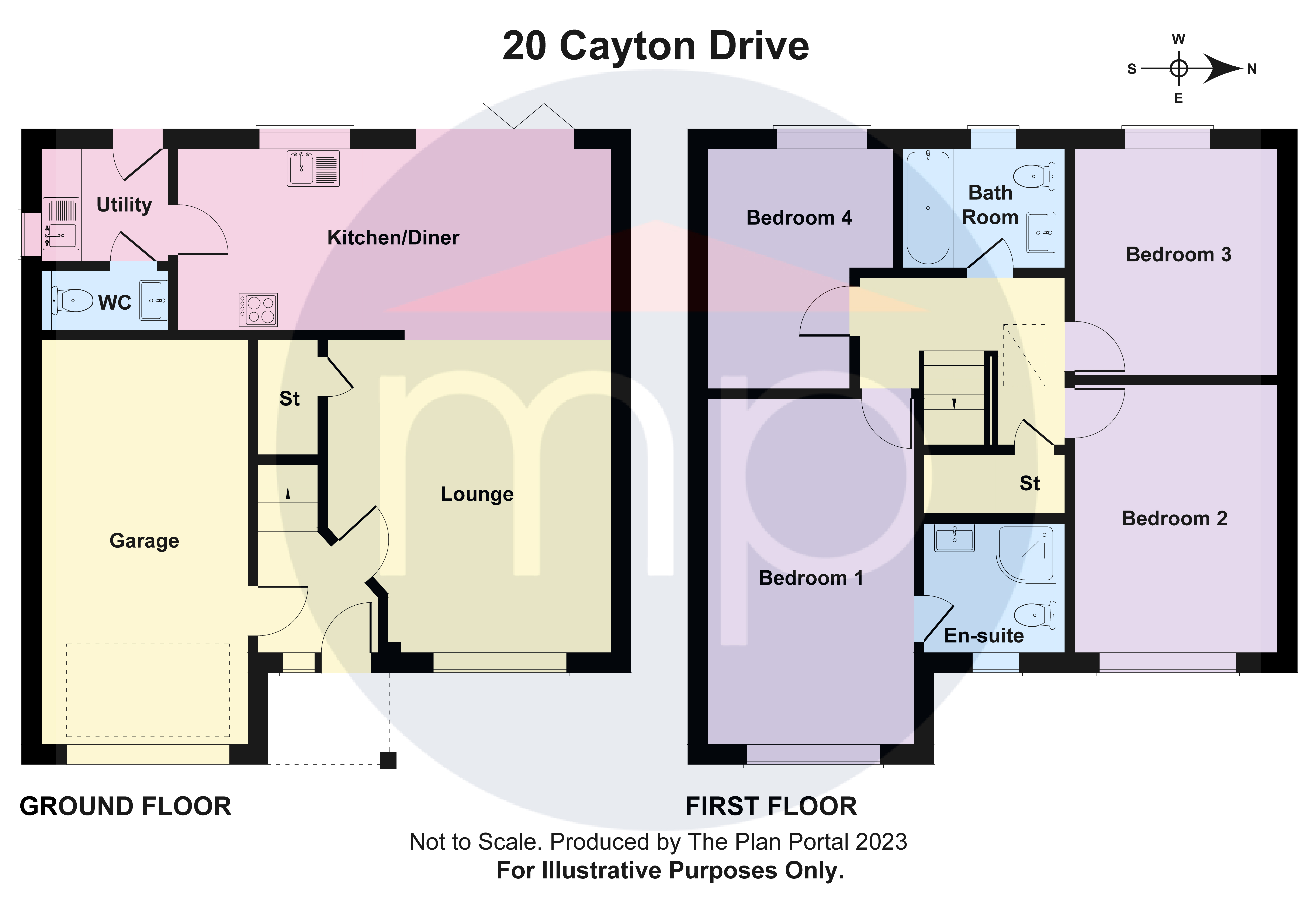 4 bed house for sale in Bassleton Court, Stockton-on-Tees - Property floorplan