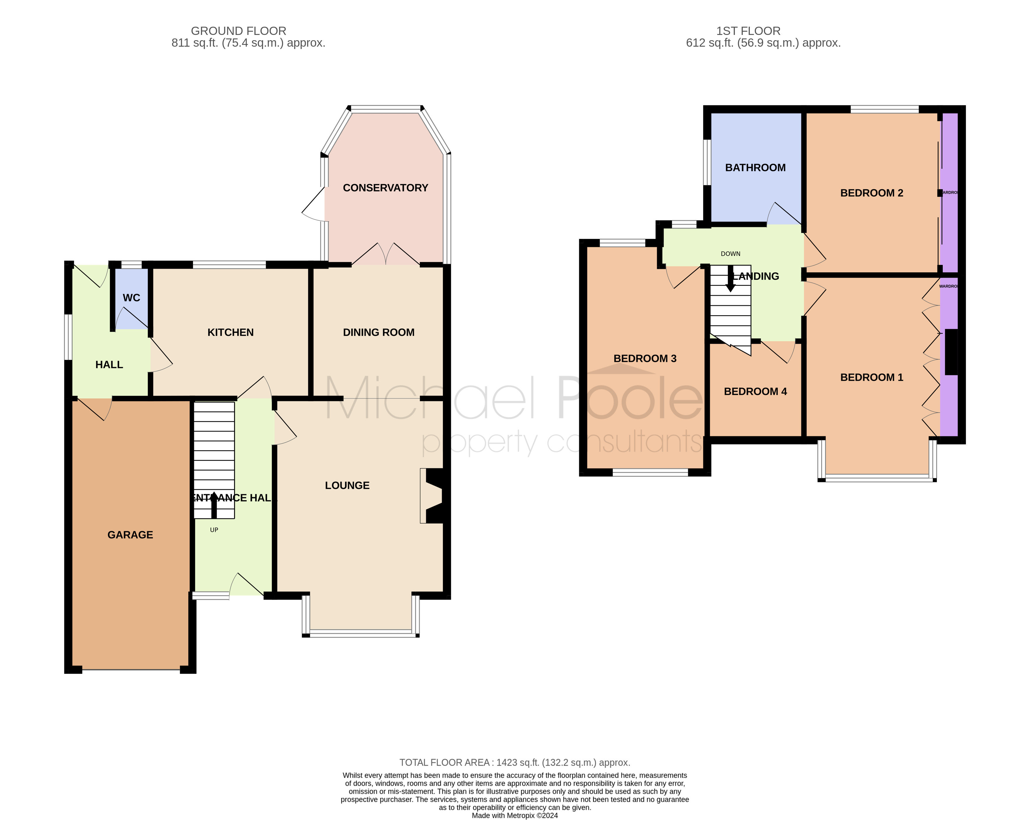 4 bed house for sale in Green Vale Grove, Fairfield - Property floorplan