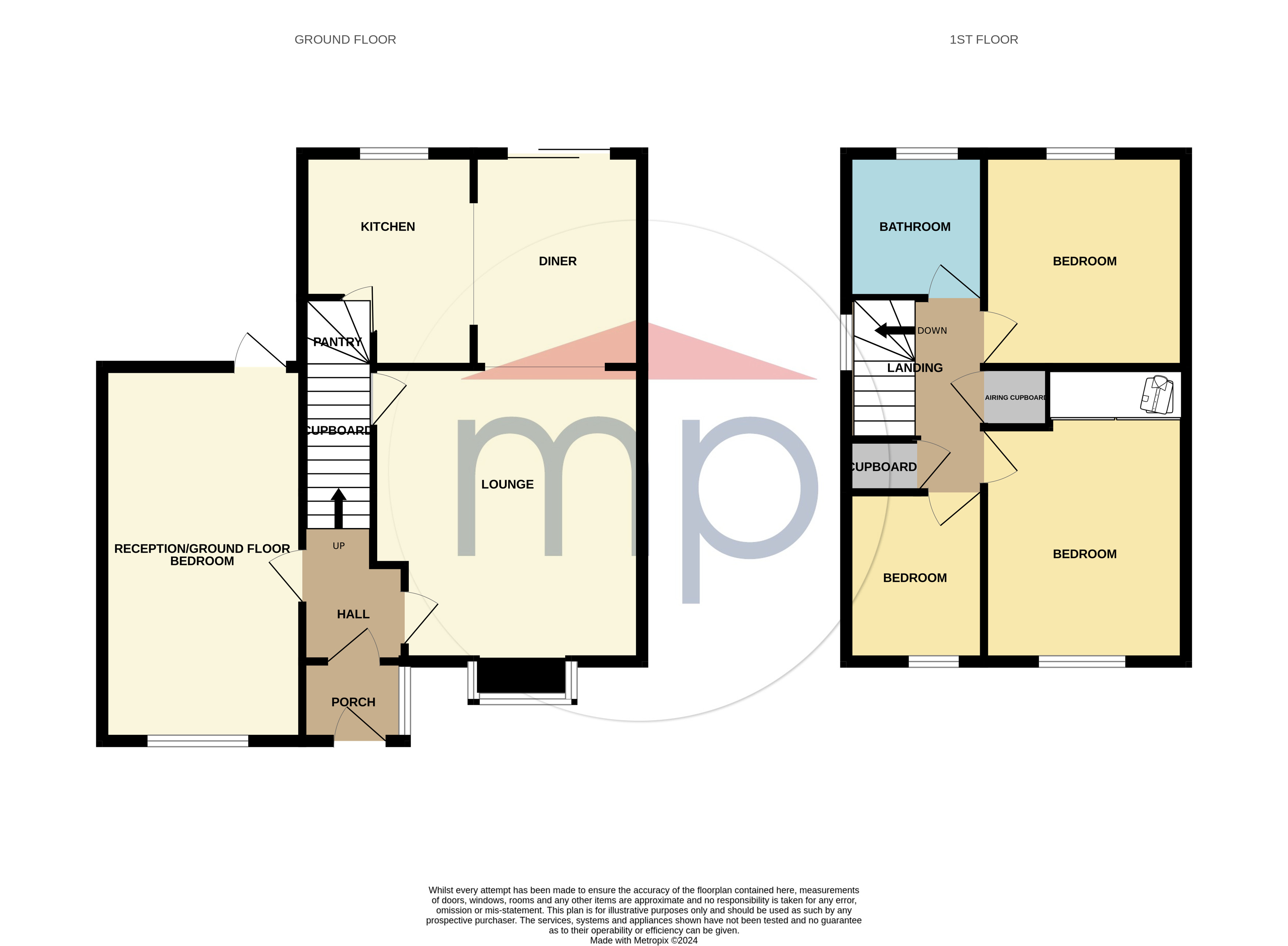 3 bed house for sale in Barford Close, The Glebe - Property floorplan