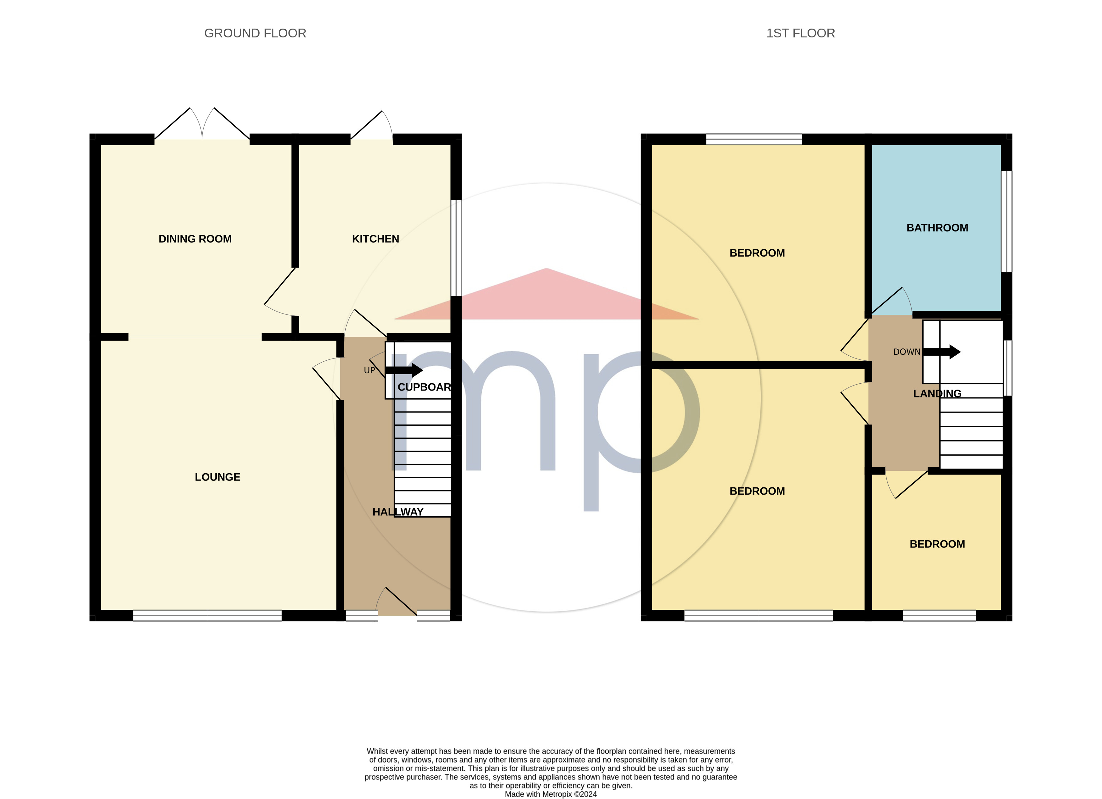 3 bed house for sale in Green Vale Grove, Fairfield - Property floorplan