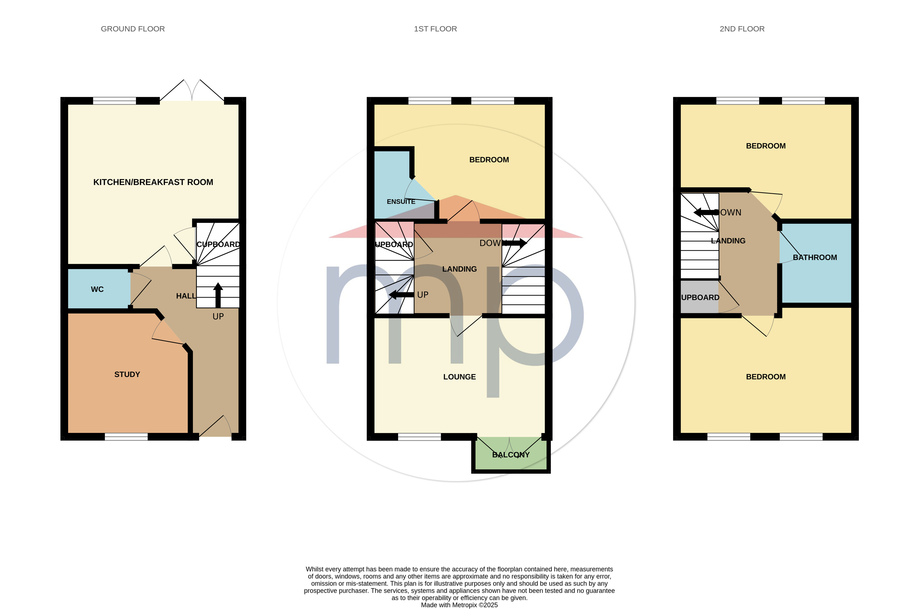 3 bed terraced house for sale in Greatham Avenue, Whitewater Glade - Property floorplan