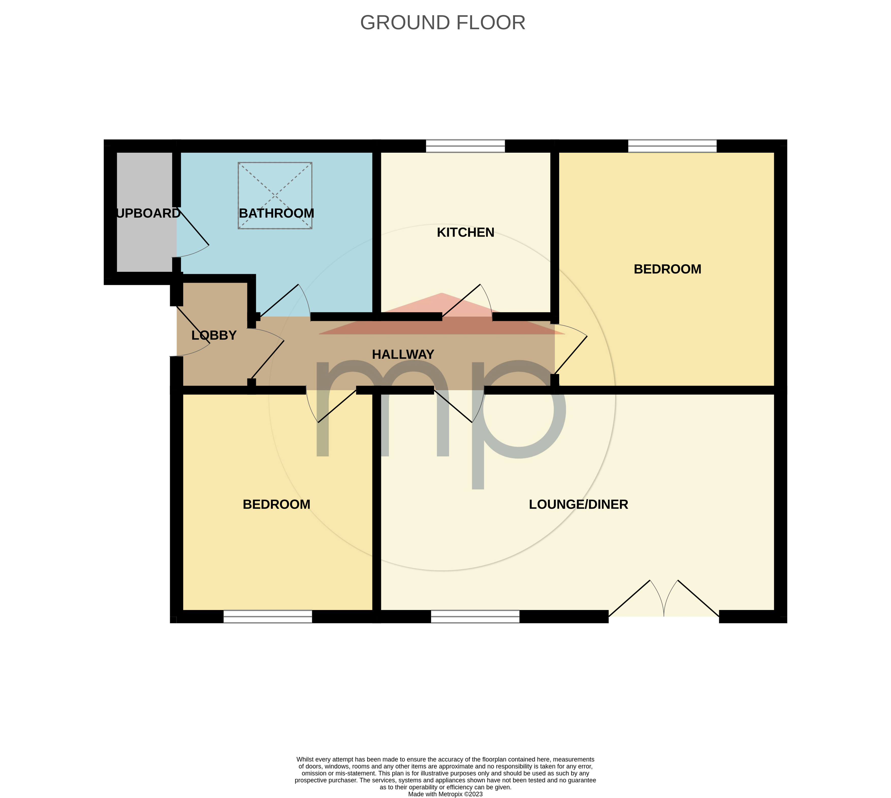 2 bed apartment for sale in Central Street, Yarm - Property floorplan