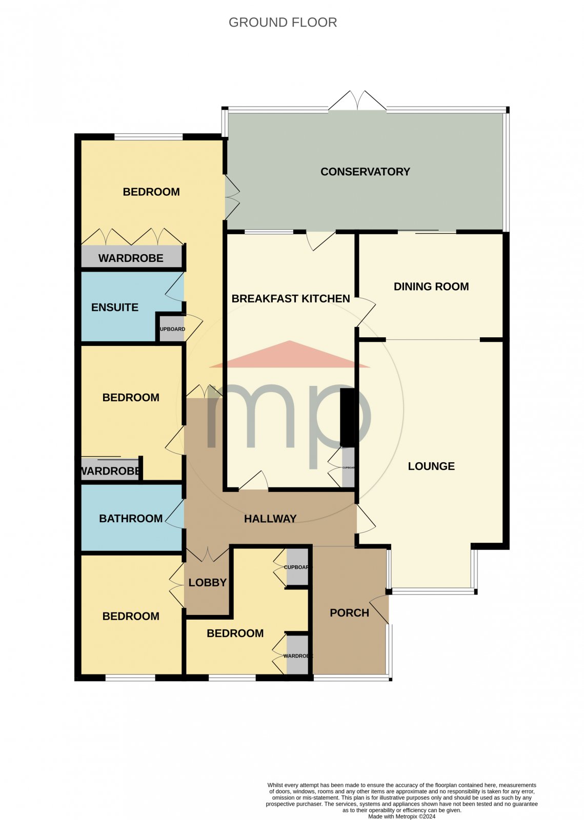 4 bed bungalow for sale in Forest Lane, Kirklevington - Property floorplan