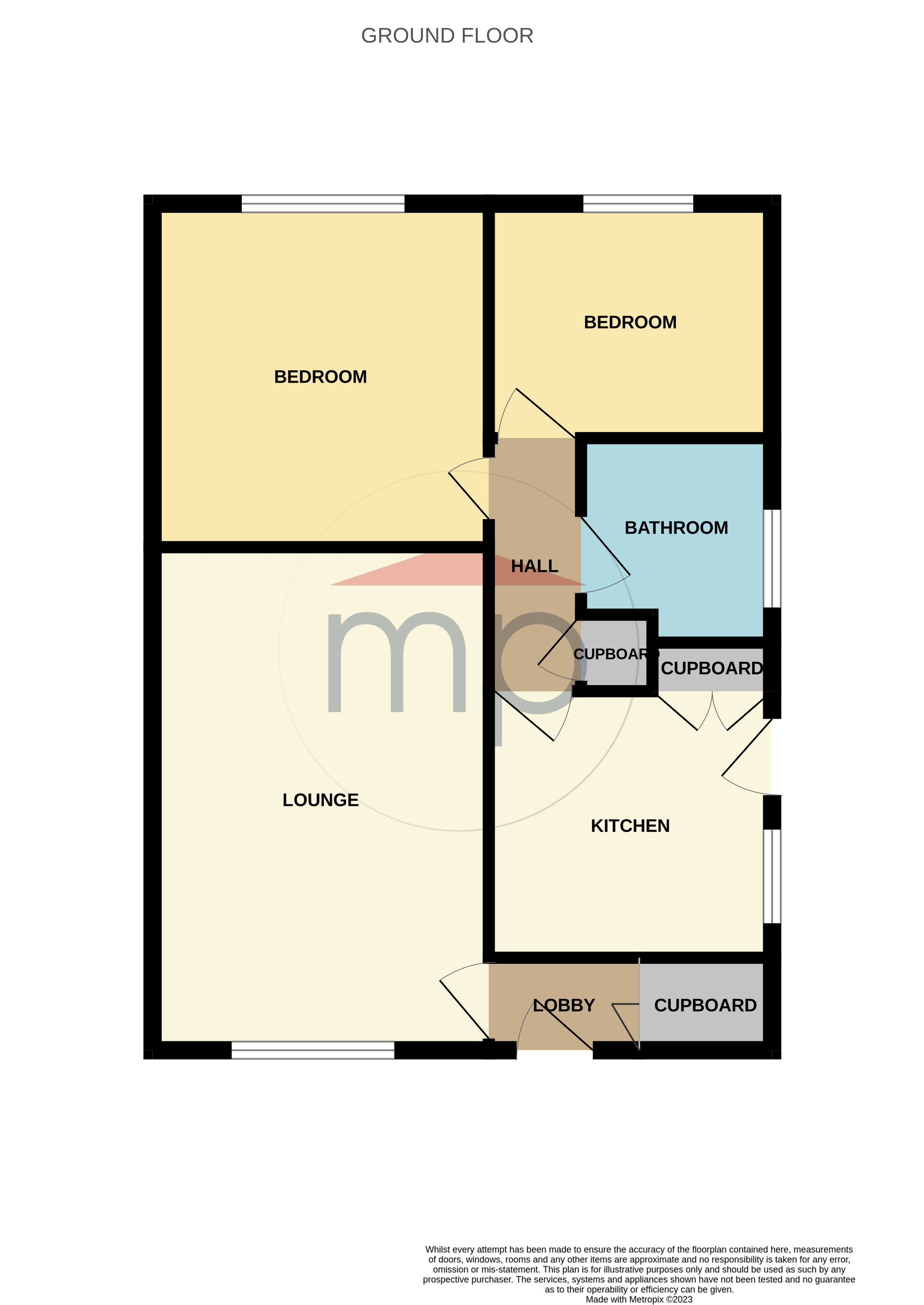 2 bed bungalow for sale in Sefton Way, Yarm - Property floorplan