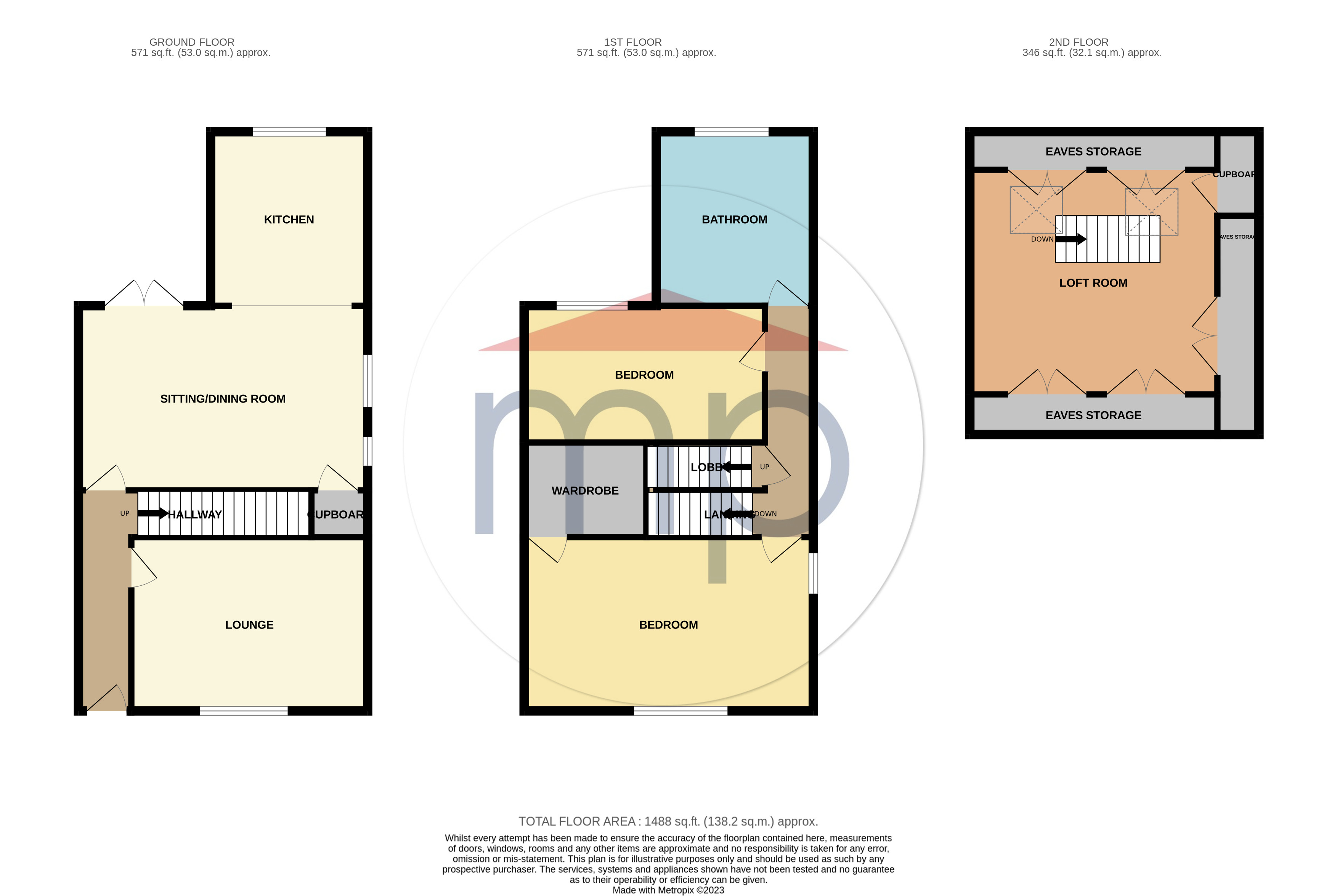 2 bed house for sale in Elmwood Road, Eaglescliffe - Property floorplan