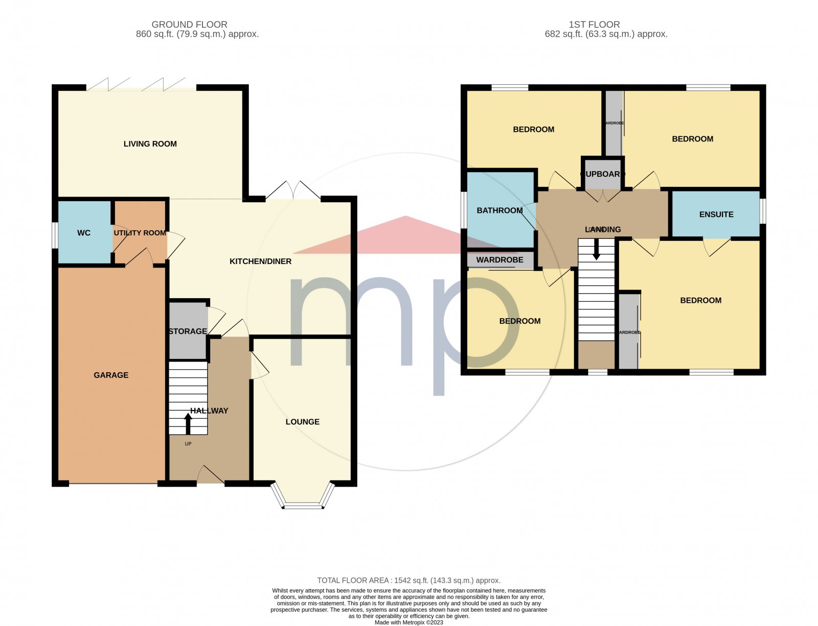 4 bed house for sale in Elms Way, Yarm - Property floorplan
