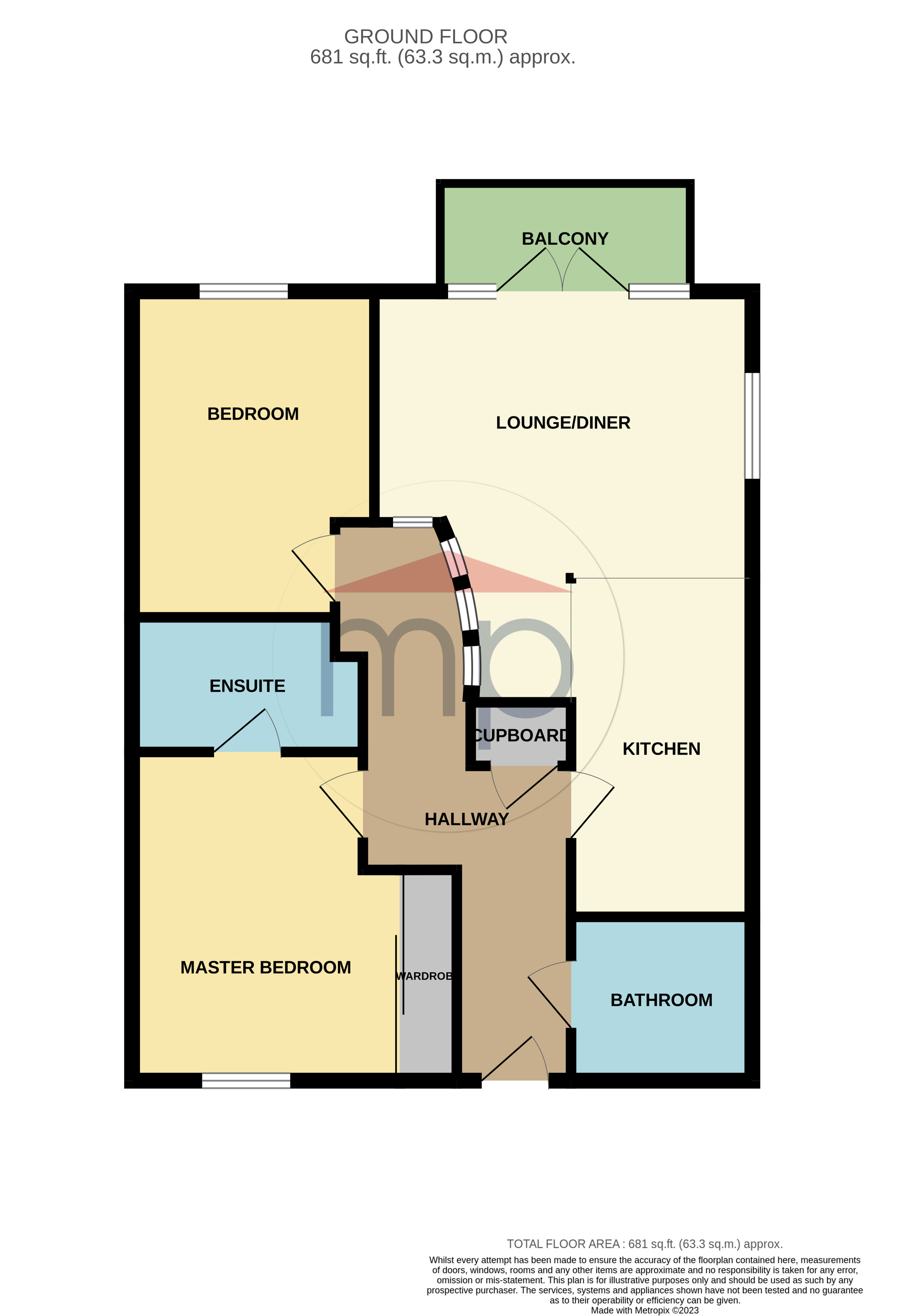 2 bed apartment for sale in Orchard Mews, Eaglescliffe - Property floorplan