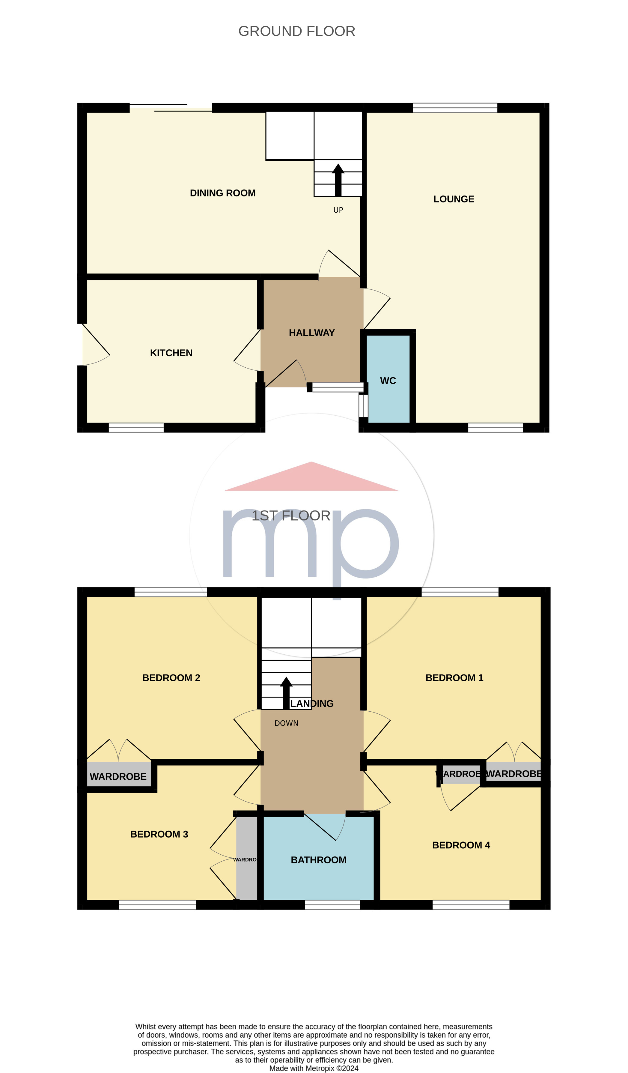 4 bed house for sale in Darlington Road, Long Newton - Property floorplan