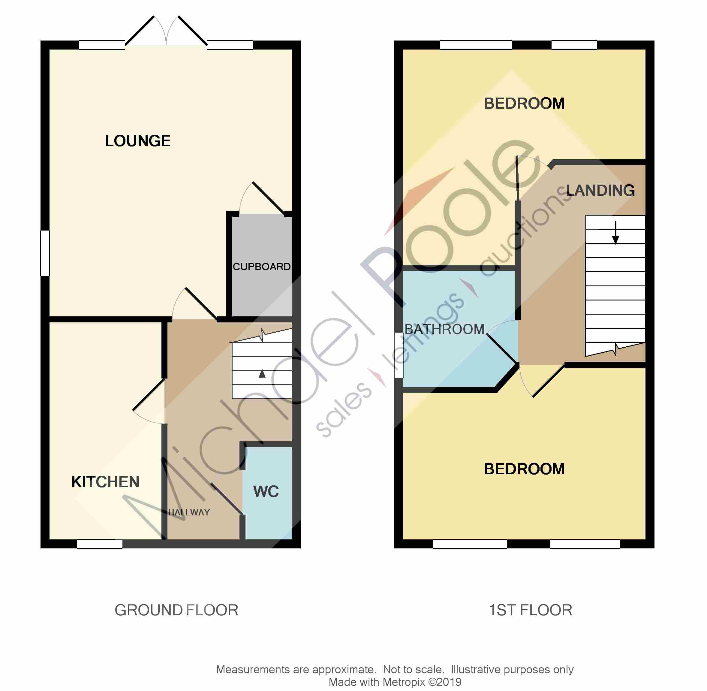 2 bed house for sale in Braunton Way, Yarm - Property floorplan