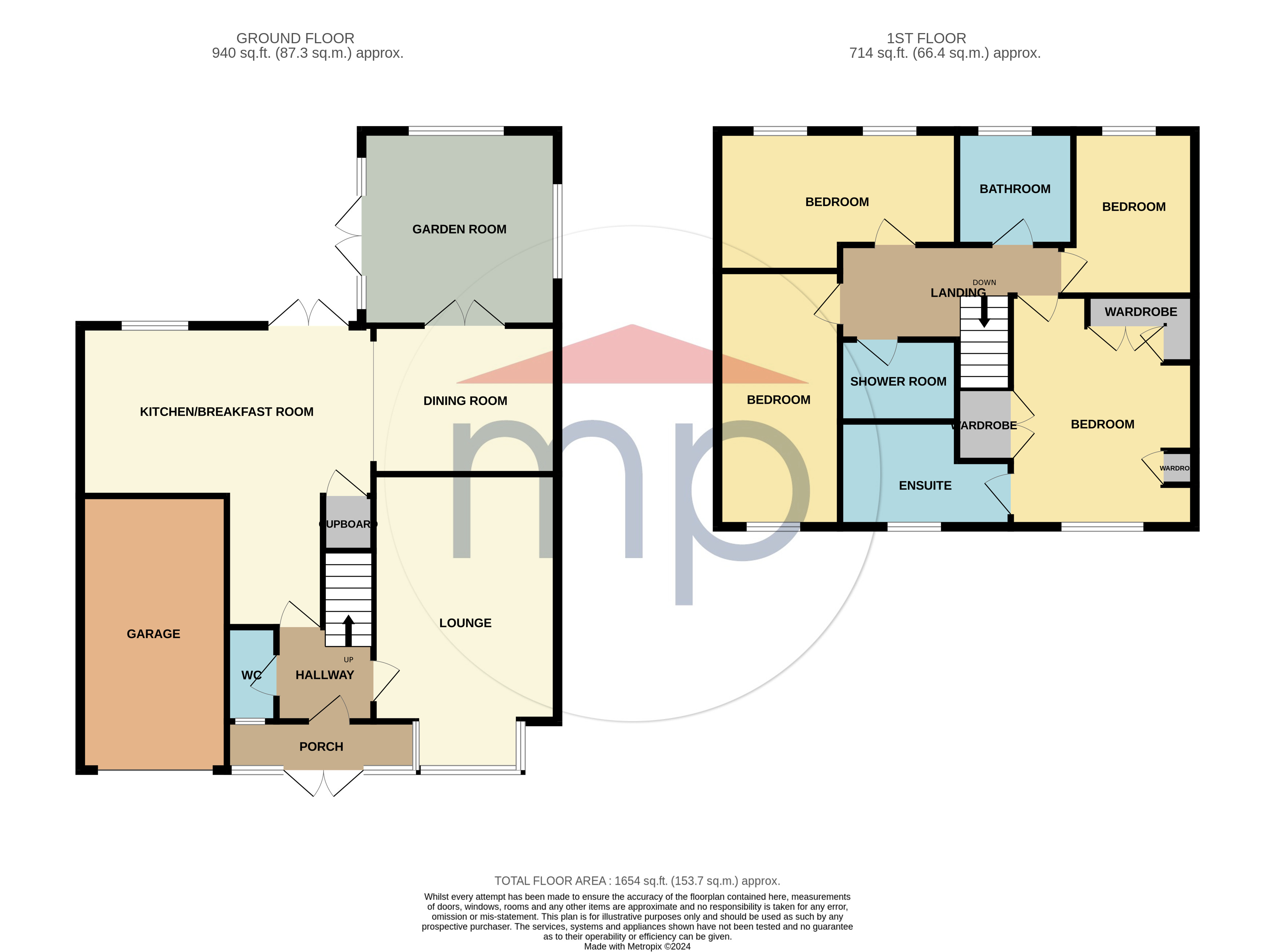 4 bed house for sale in Carpenter Close, Yarm - Property floorplan